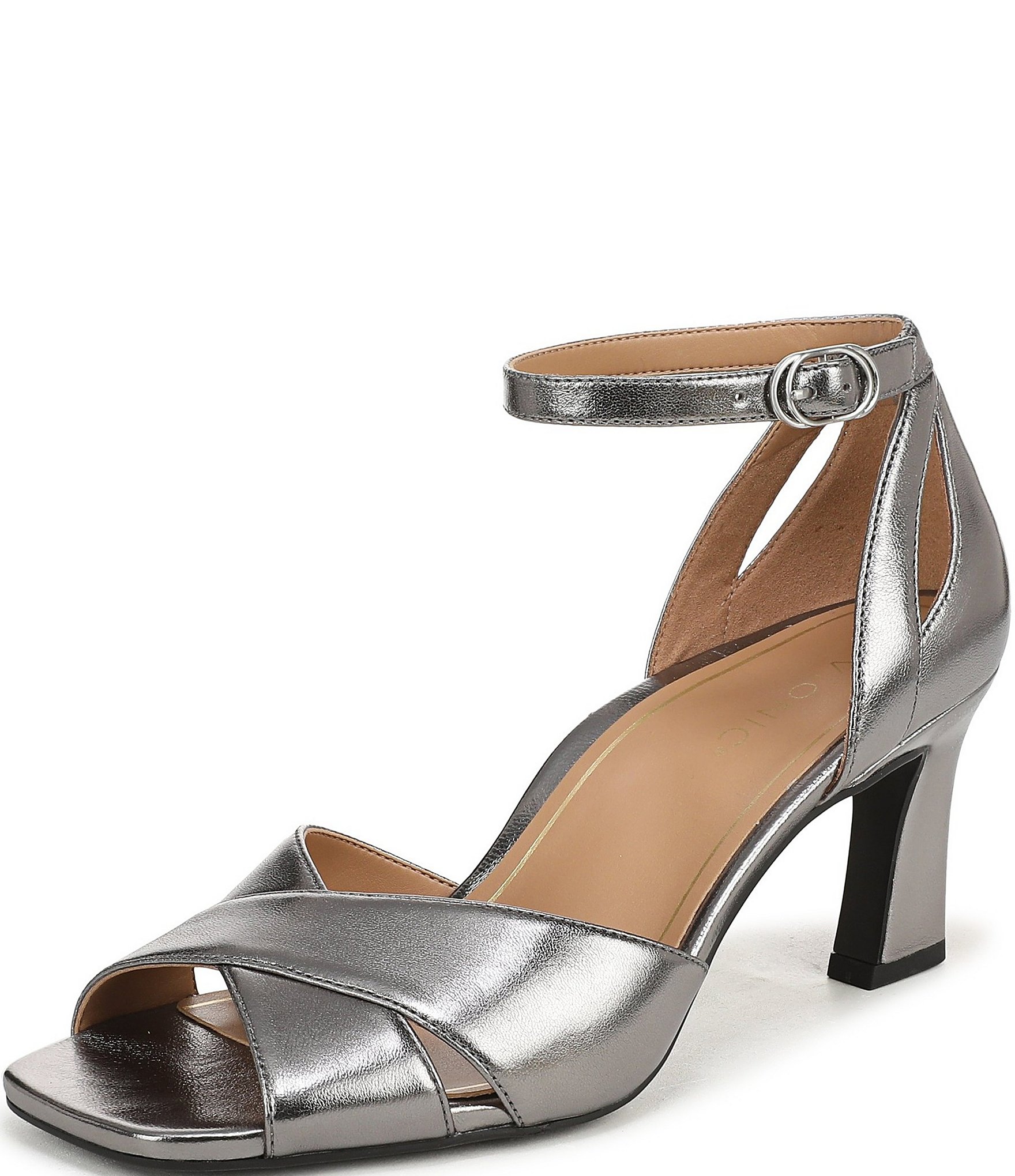 Vionic Charmaine Metallic Leather Dress Sandals