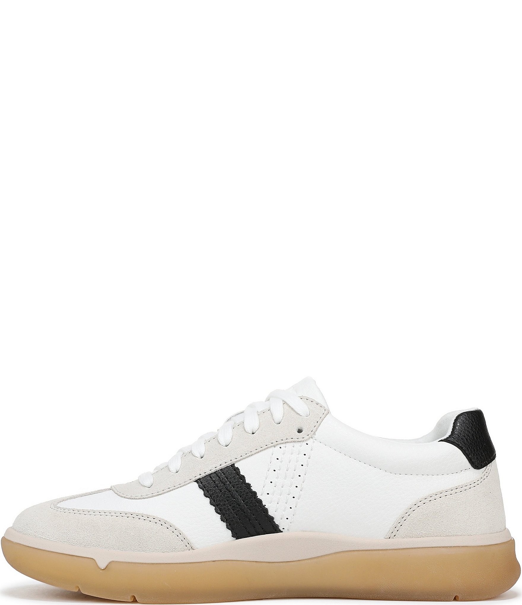 Vionic City Walk Leather and Suede Lace Up Sneakers