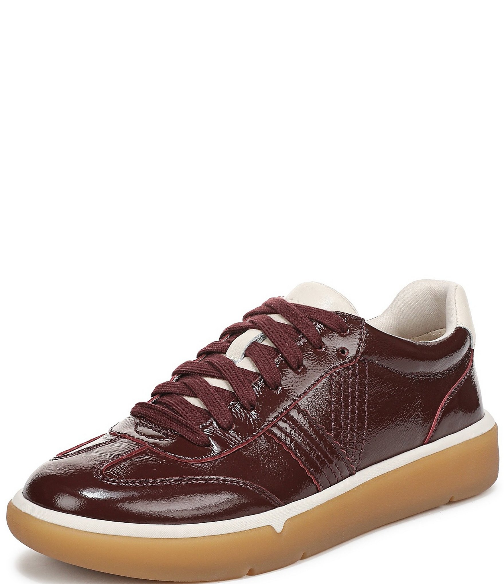 Vionic City Walk Patent Leather Lace Up Sneakers
