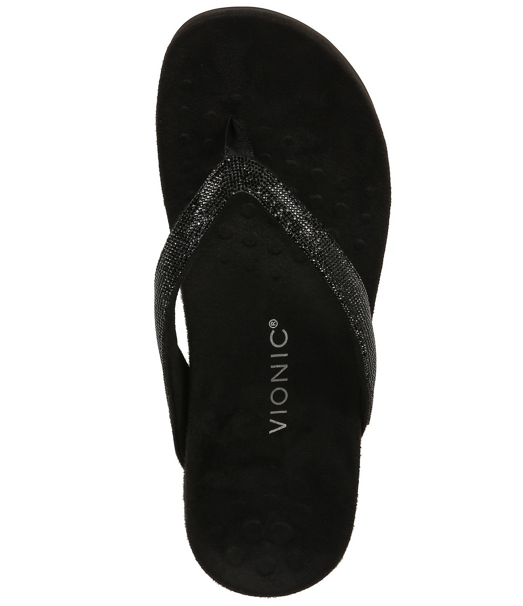 Vionic Dillon Shine Rhinestone Thong Sandals