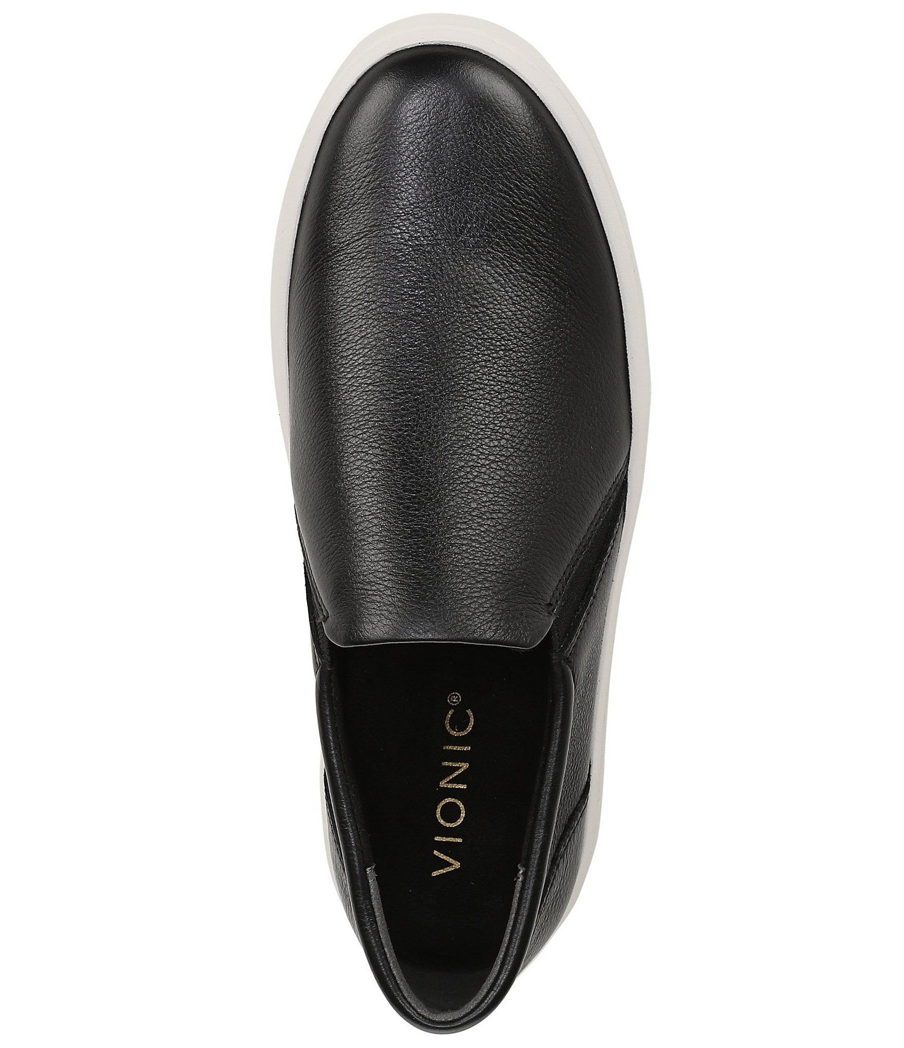Vionic Ellen Leather Slip On Platform Sneakers