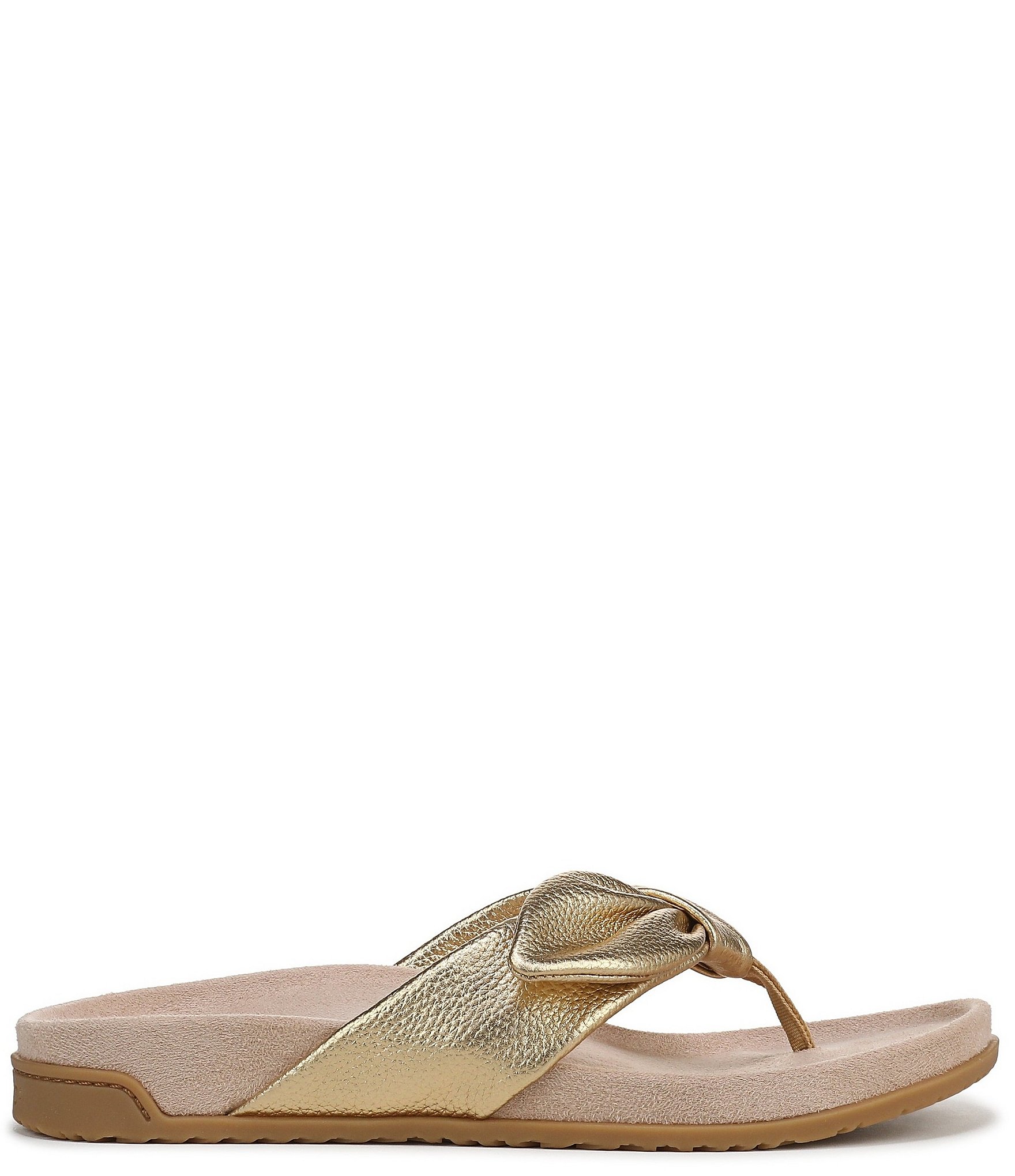 Vionic Eva Leather Bow Detail Thong Sandals