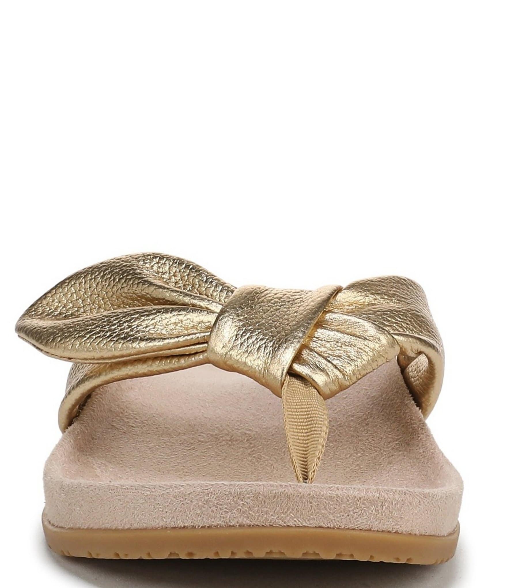 Vionic Eva Leather Bow Detail Thong Sandals