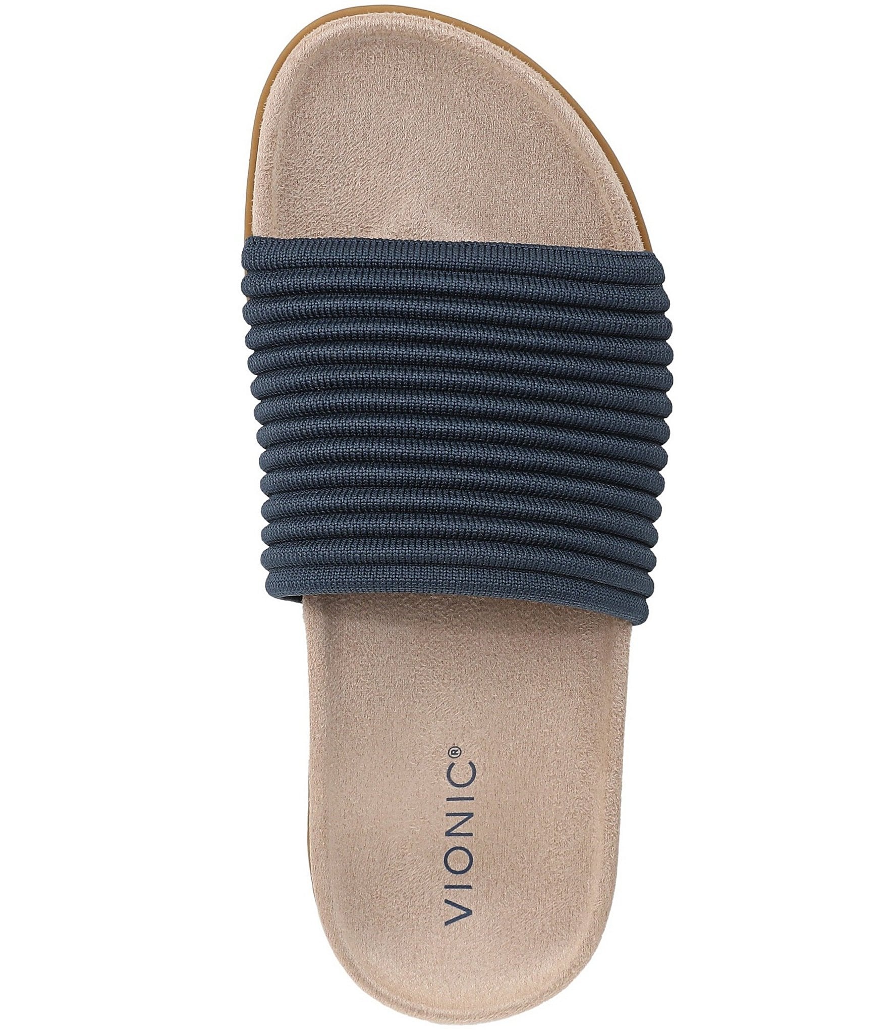 Vionic Evie Compression Knit Slide Sandals