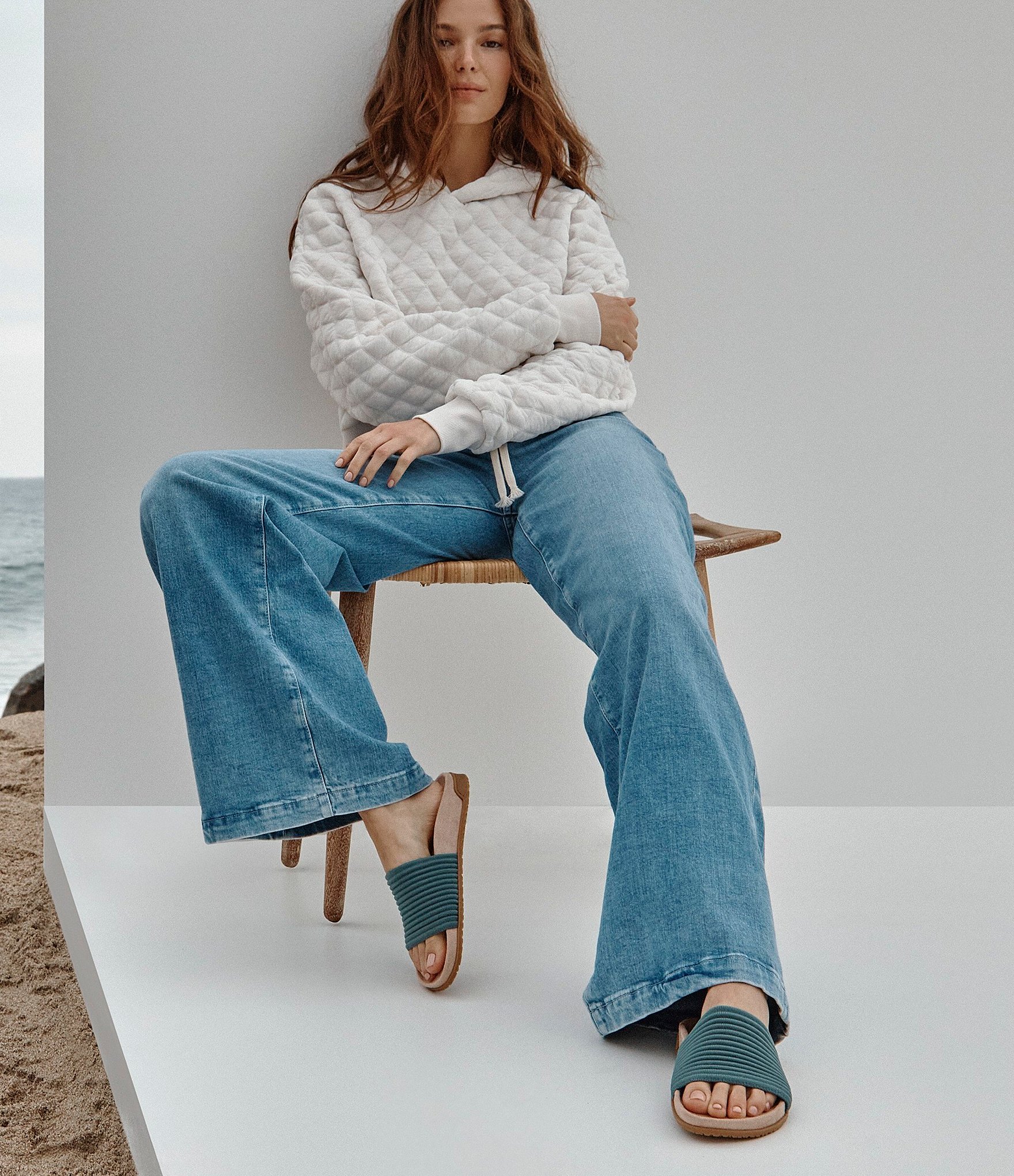 Vionic Evie Compression Knit Slide Sandals