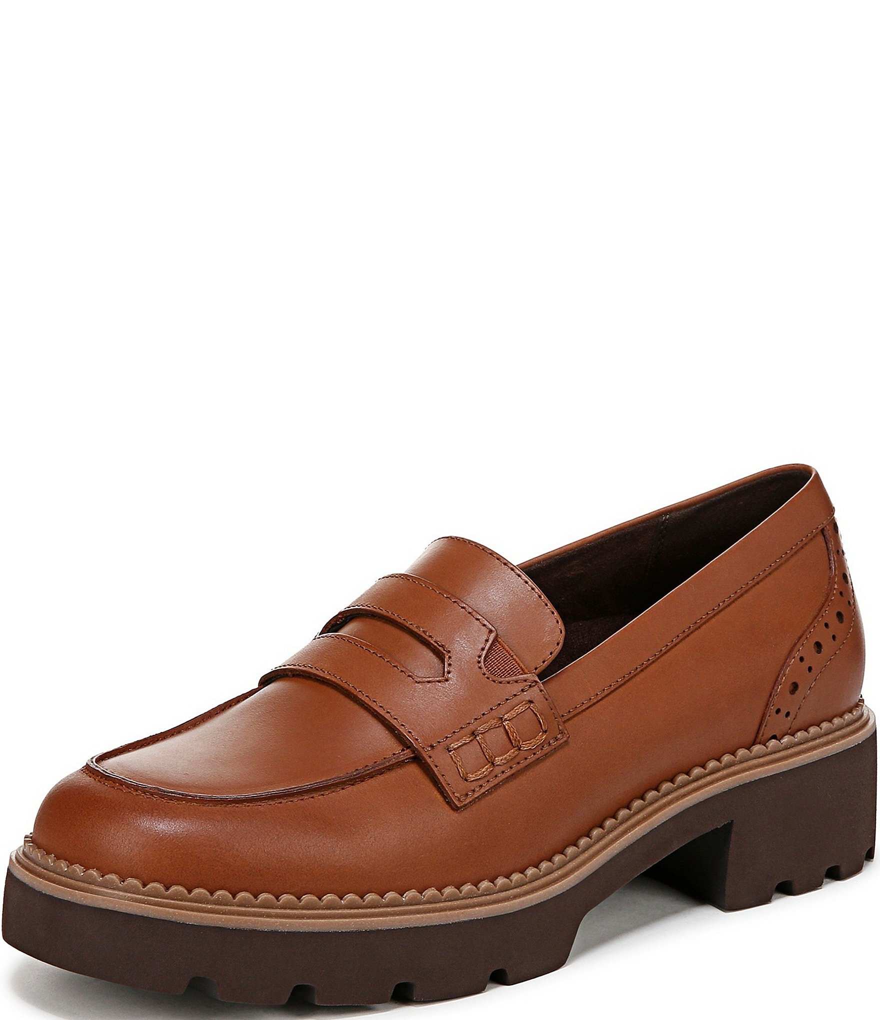 Vionic Fillmore Leather Lug Sole Penny Loafers