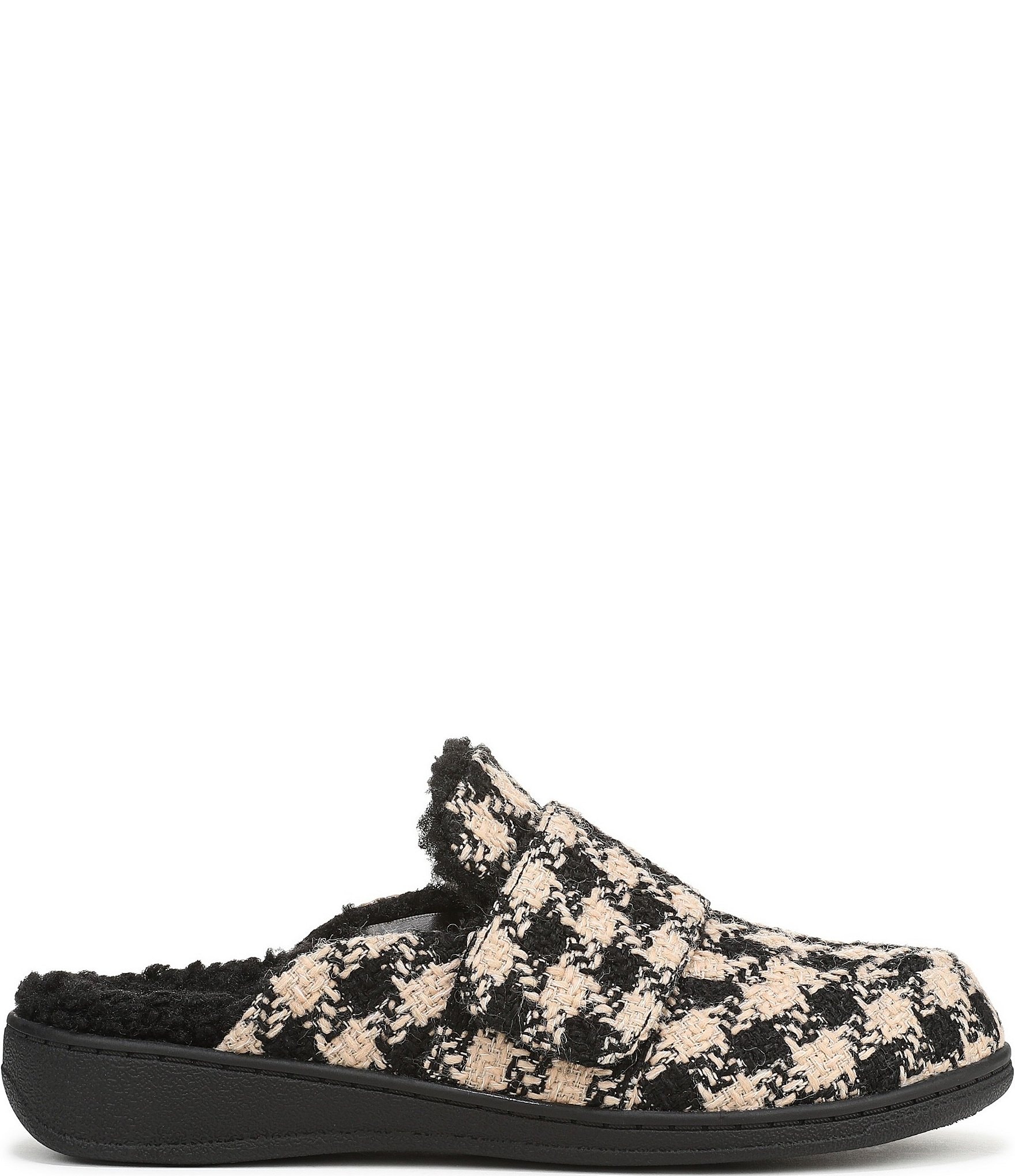 Vionic Gemma Houndstooth Patterned Mule Slippers