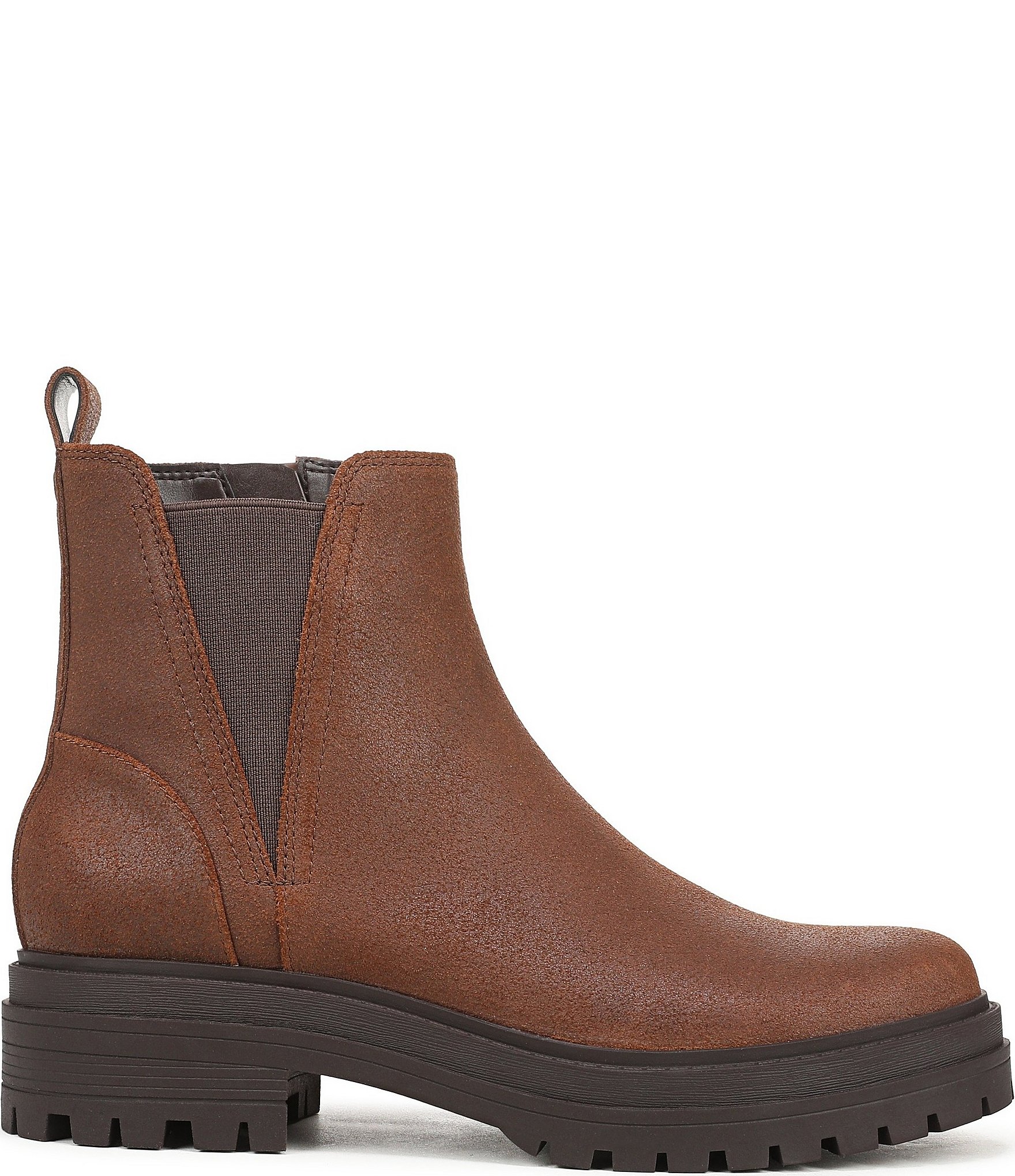 Vionic Georgina Water Repellent Leather Lug Sole Booties