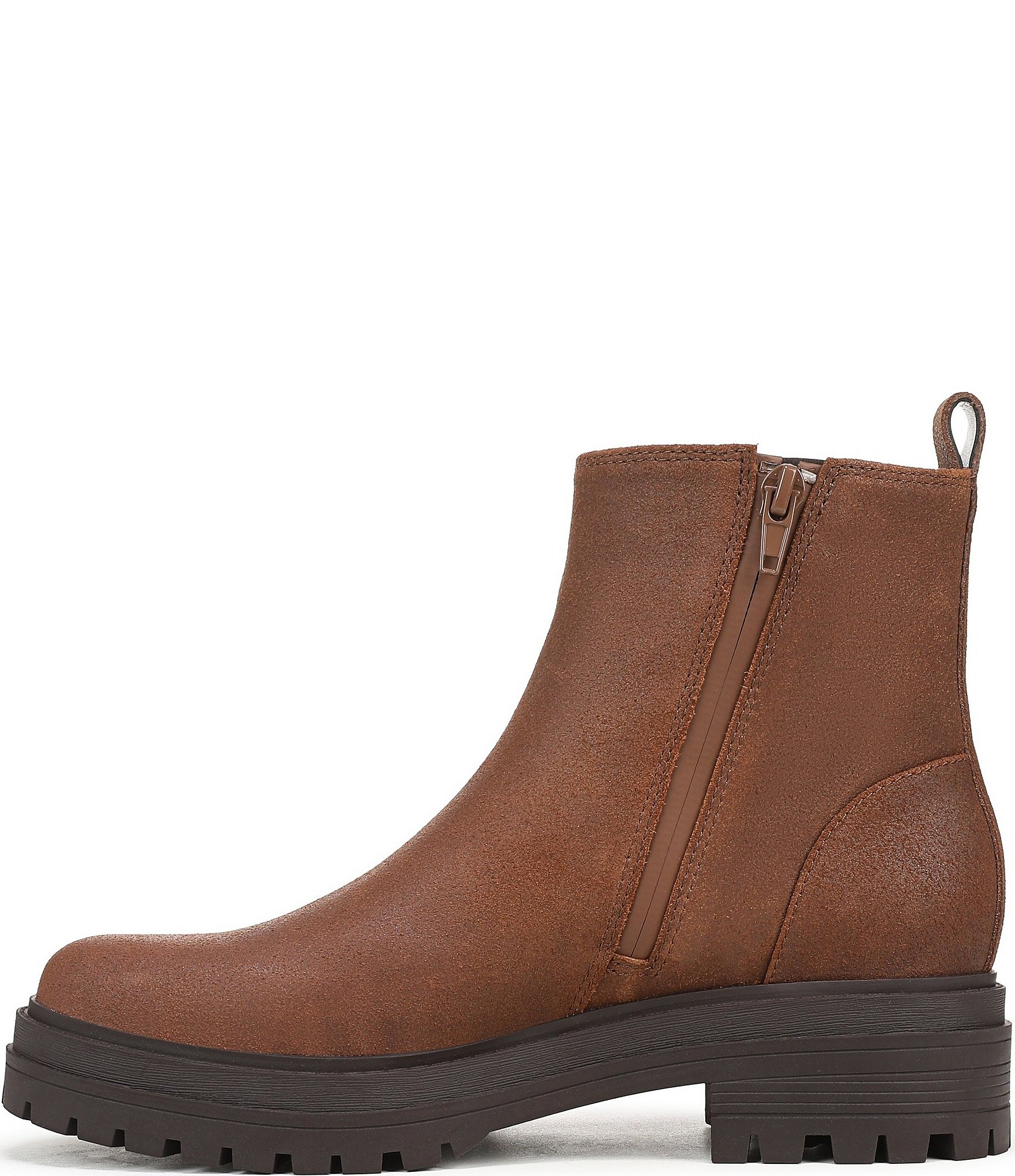 Vionic Georgina Water Repellent Leather Lug Sole Booties