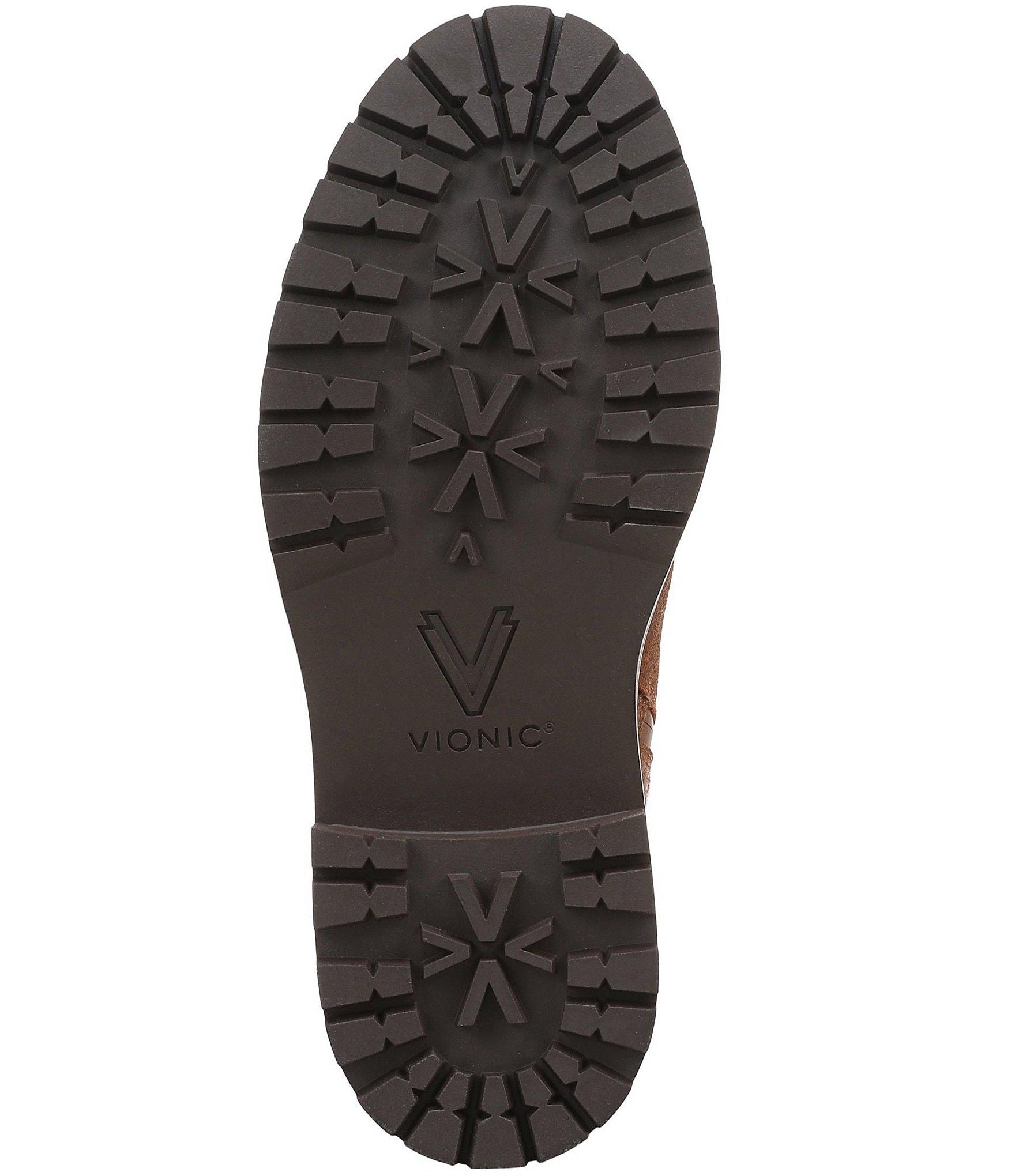 Vionic Georgina Water Repellent Leather Lug Sole Booties