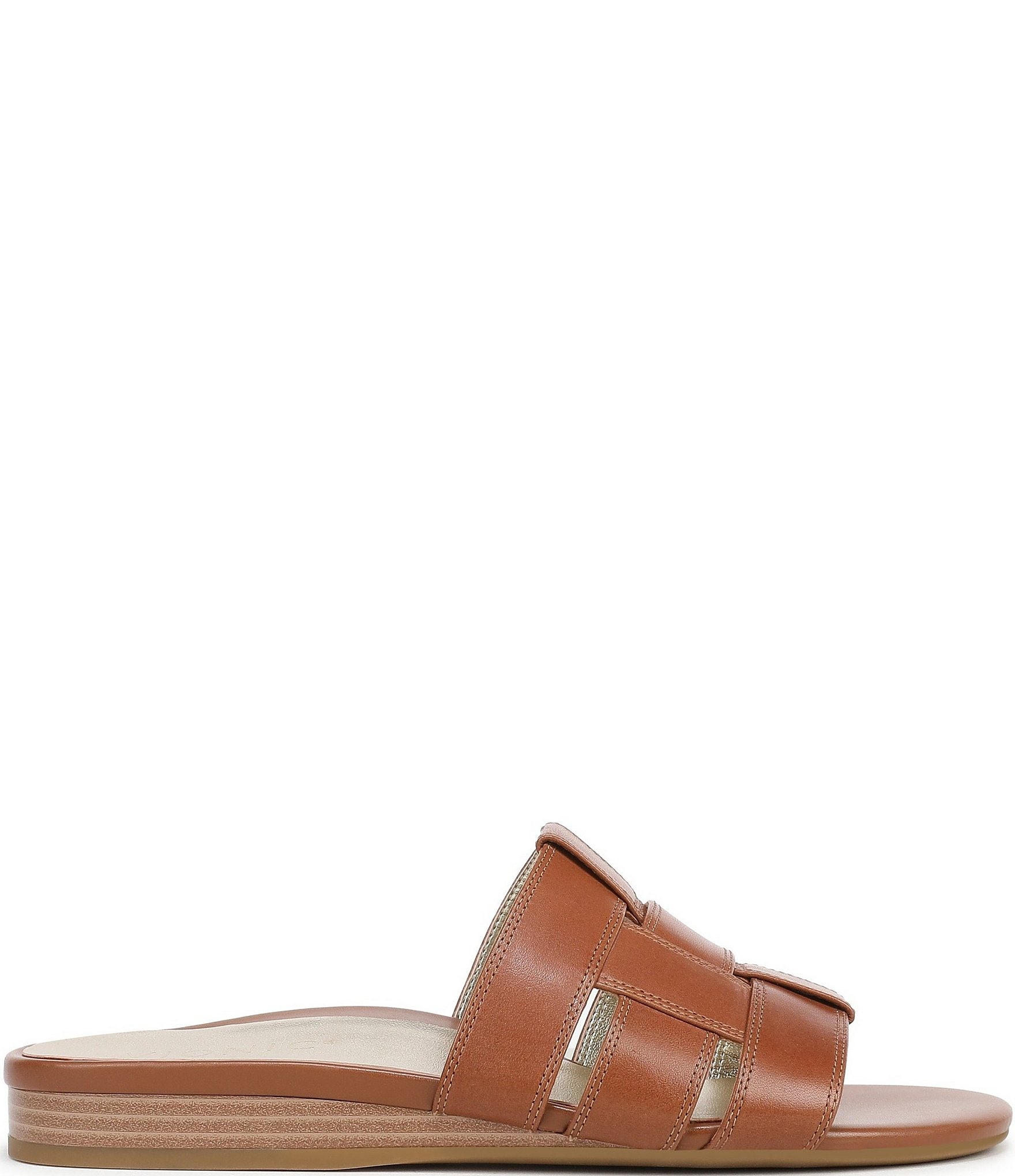 Vionic Glendora Leather Mini Wedge Sandals