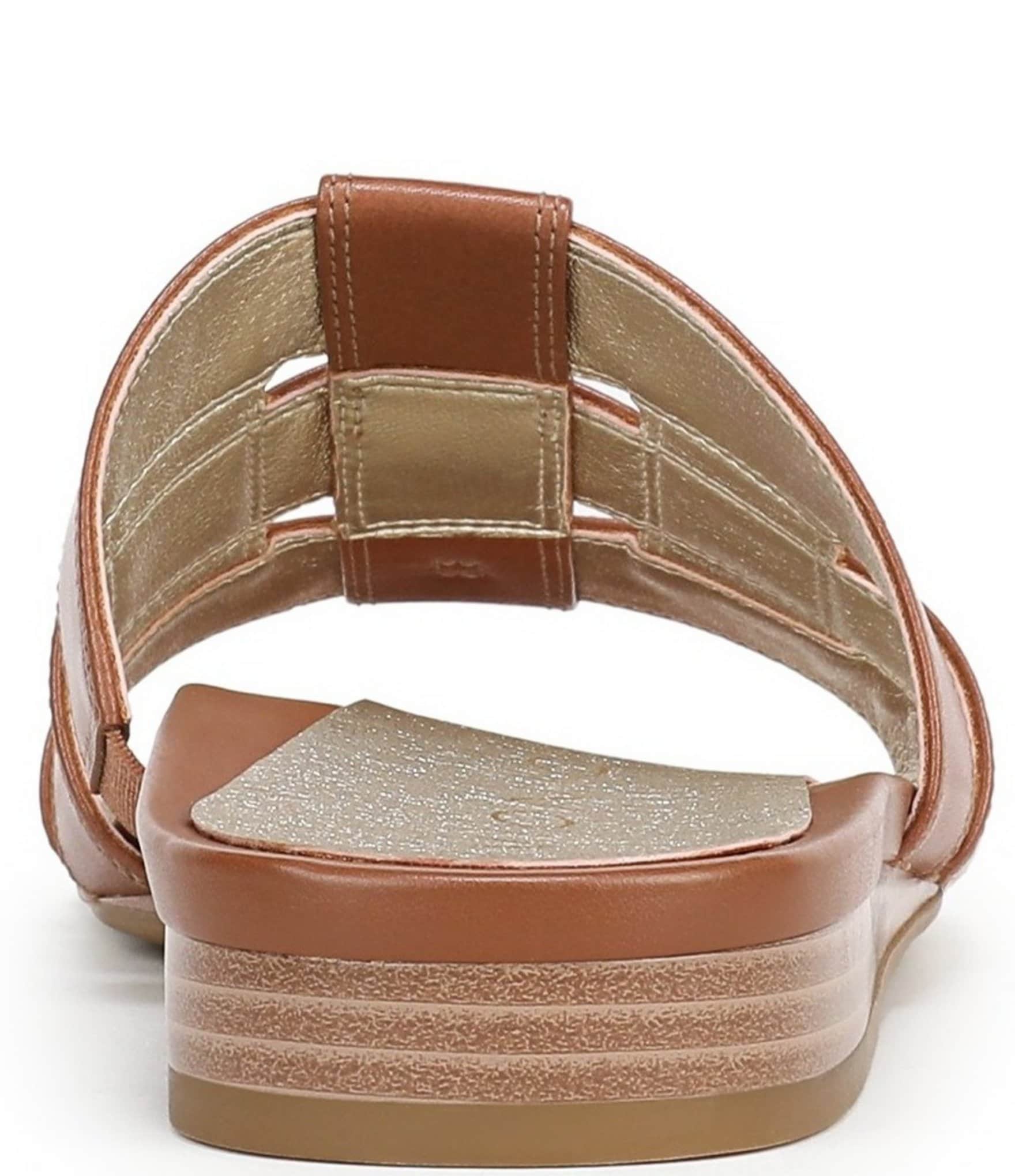 Vionic Glendora Leather Mini Wedge Sandals
