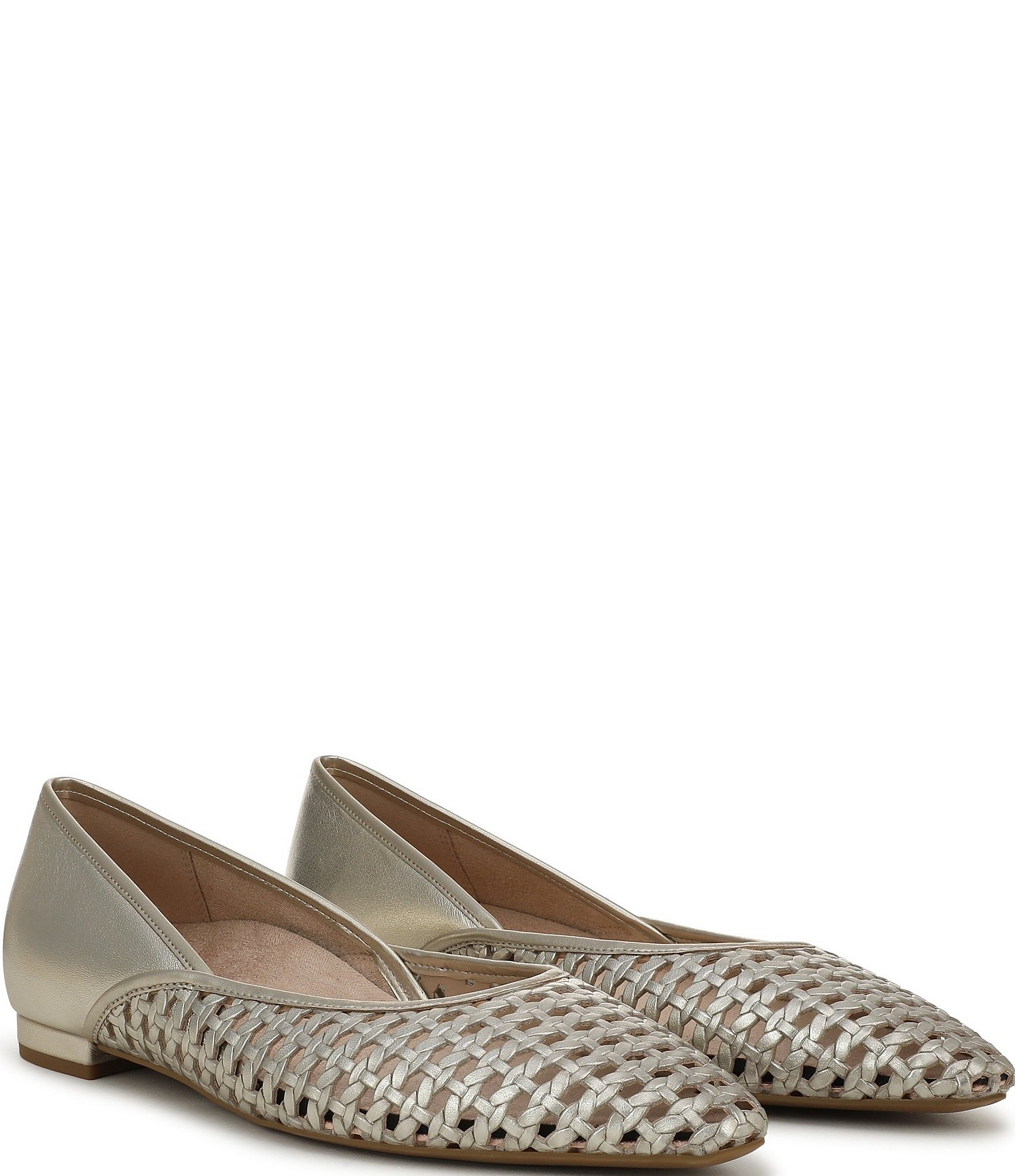 Vionic Gracia Woven Leather Slip On Flats