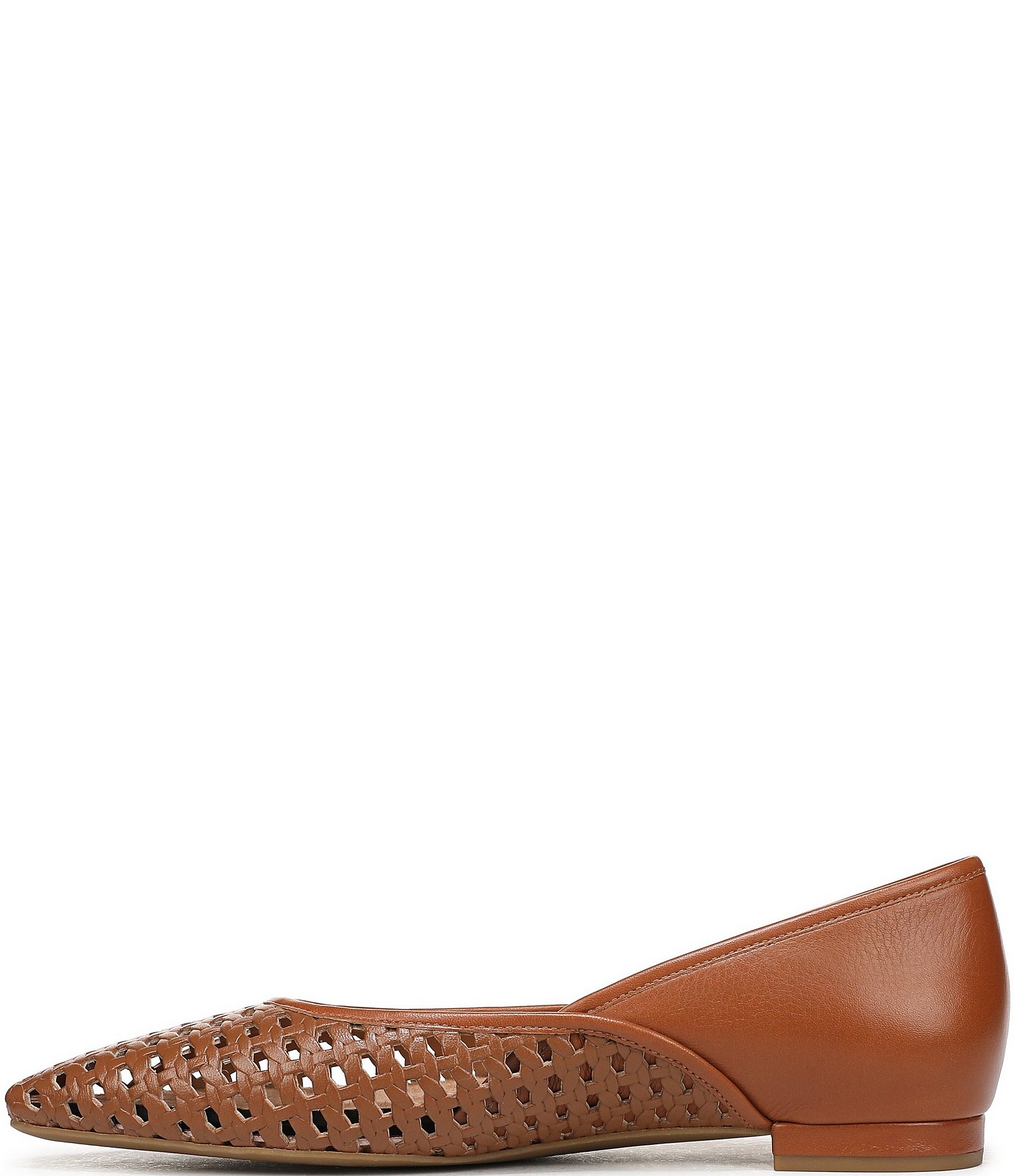 Vionic Gracia Woven Leather Slip On Flats