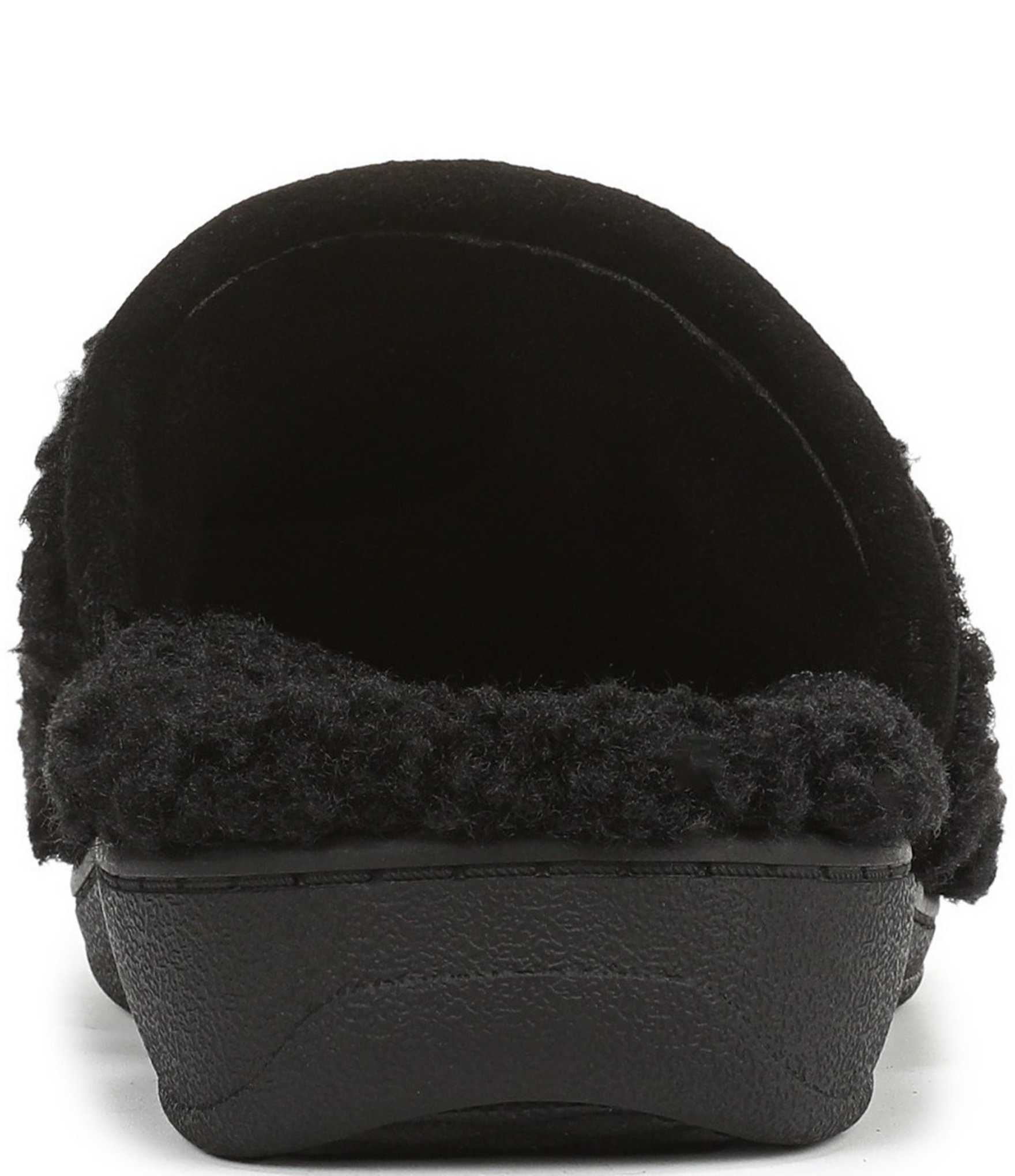 Vionic Izzy Faux Shearling and Suede Mule Slippers