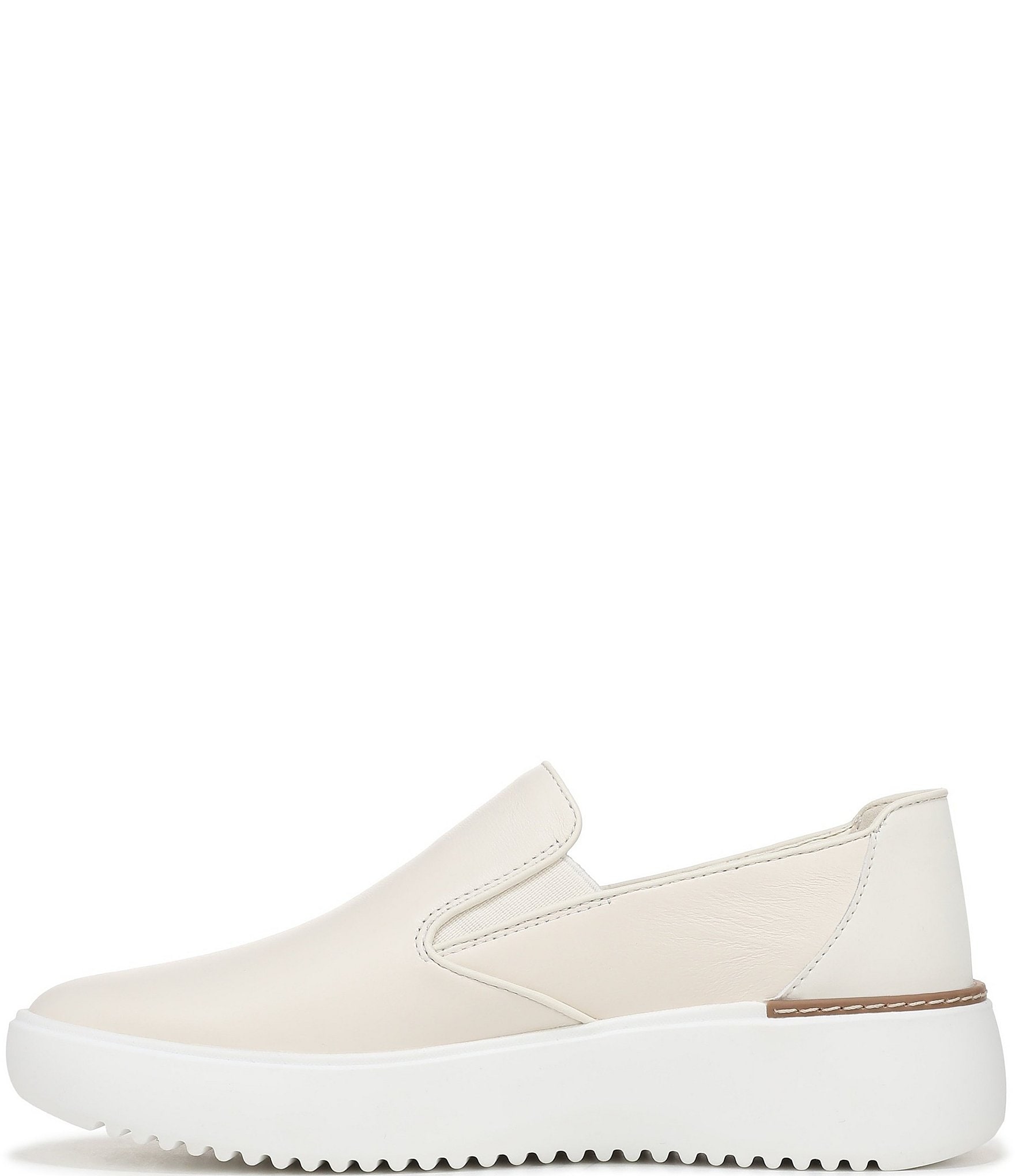 Vionic Kearny 2.0 Leather Platform Wedge Slip On Sneakers