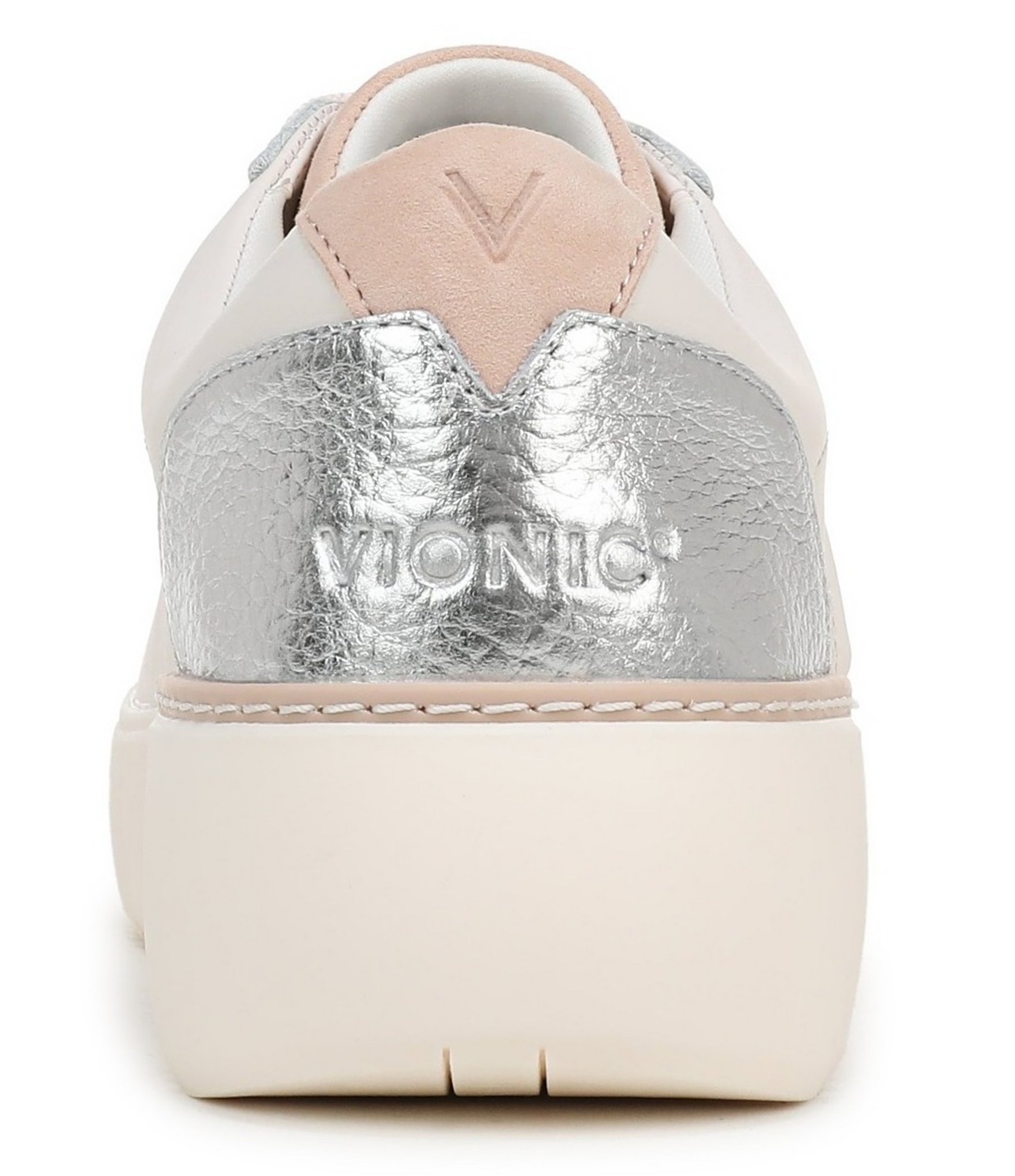 Vionic Kearny II Leather and Suede Platform Sneakers