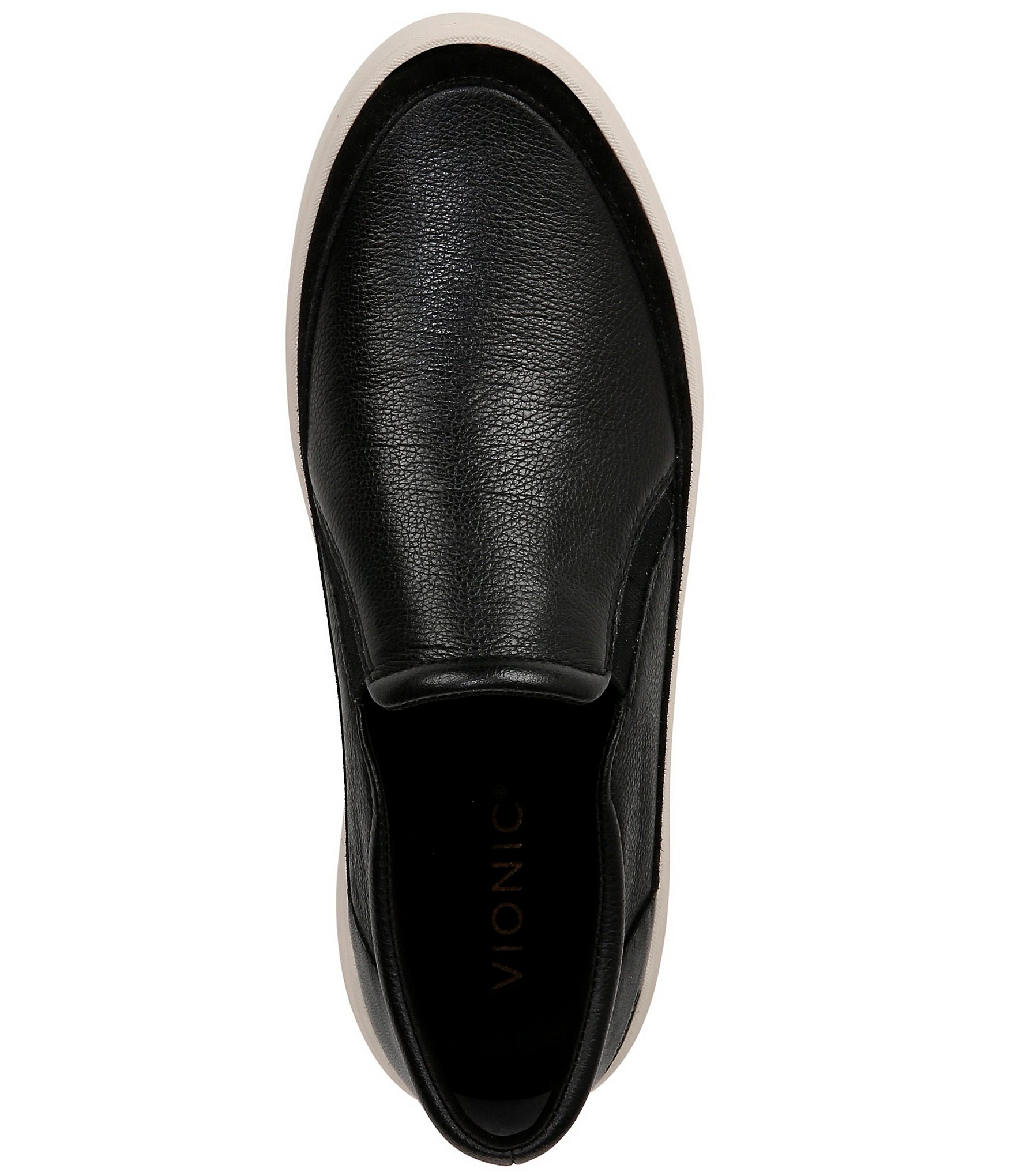 Vionic Kearny Leather Slip On Platform Sneakers