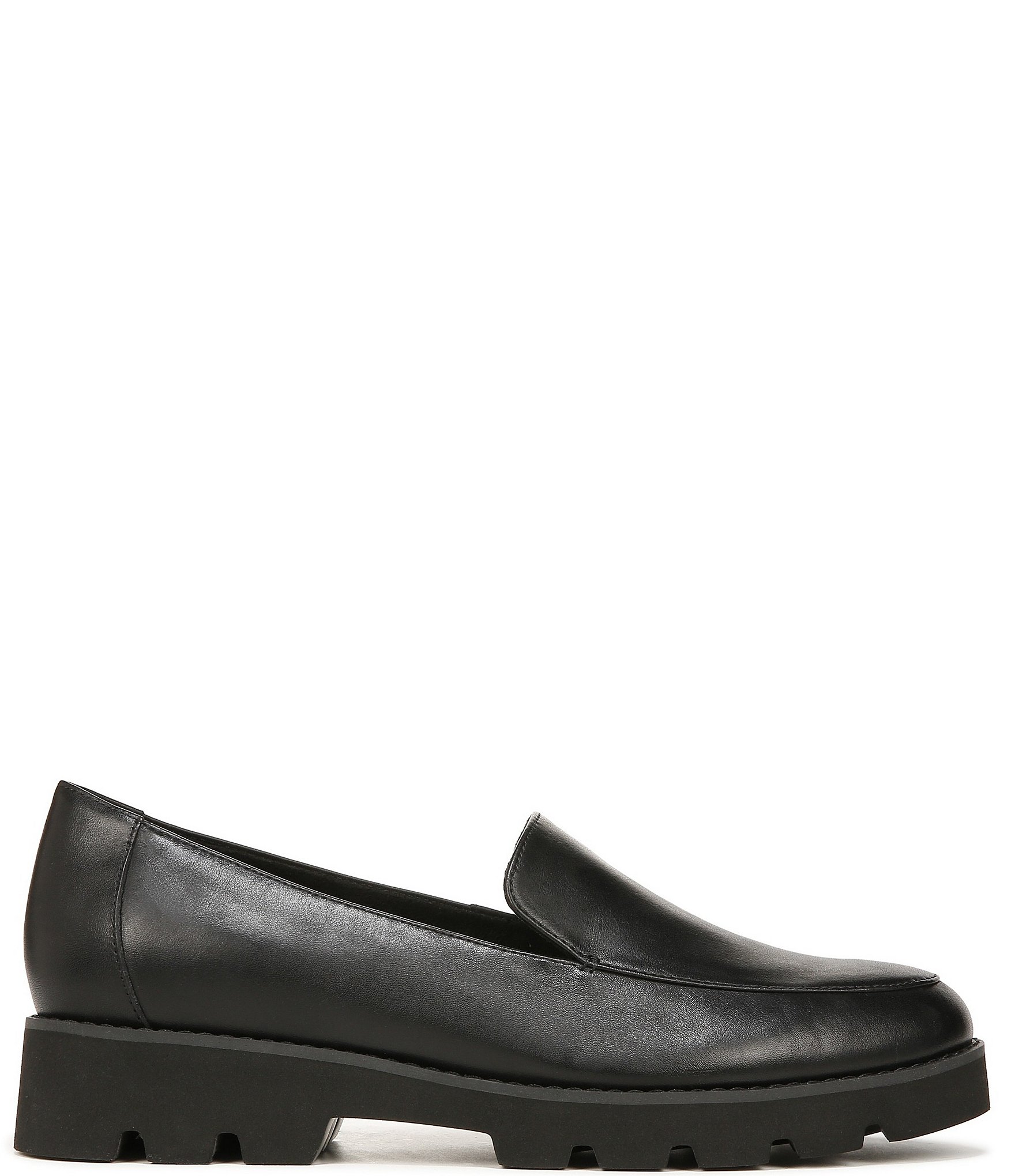 Vionic Kensley Leather Slip-On Lug Sole Platform Loafers