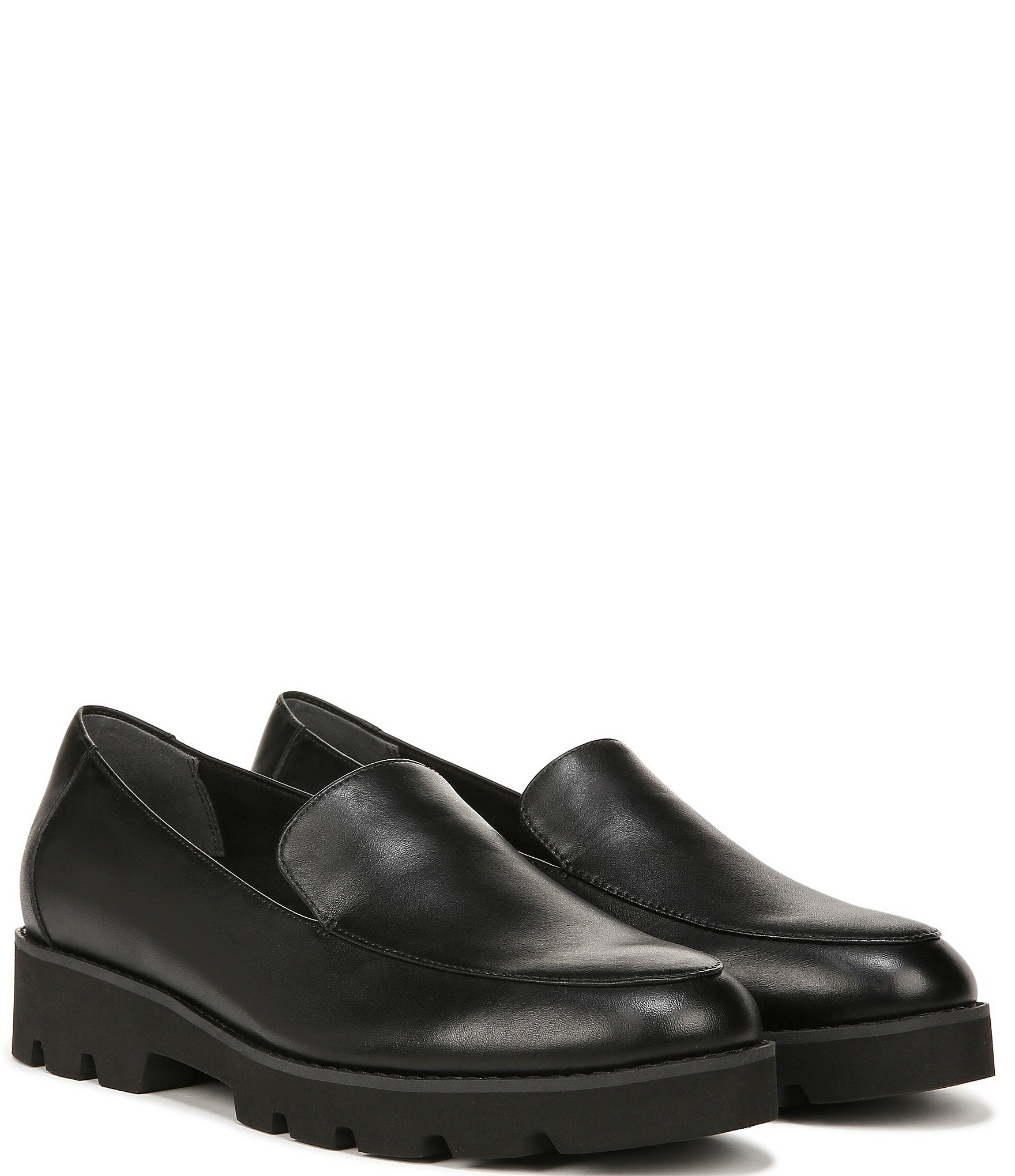 Vionic Kensley Leather Slip-On Lug Sole Platform Loafers