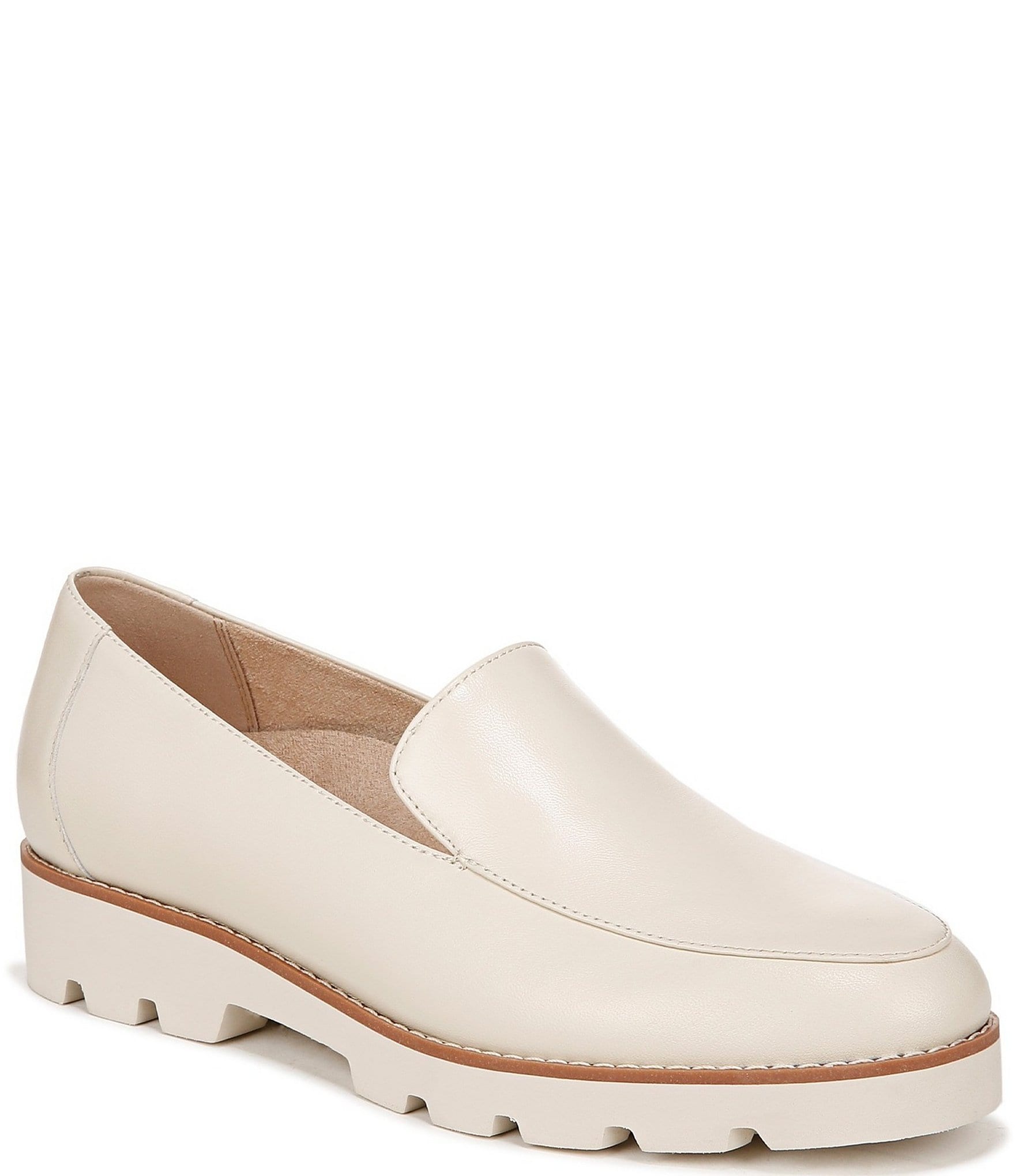 Vionic Kensley Leather Slip-On Lug Sole Platform Loafers