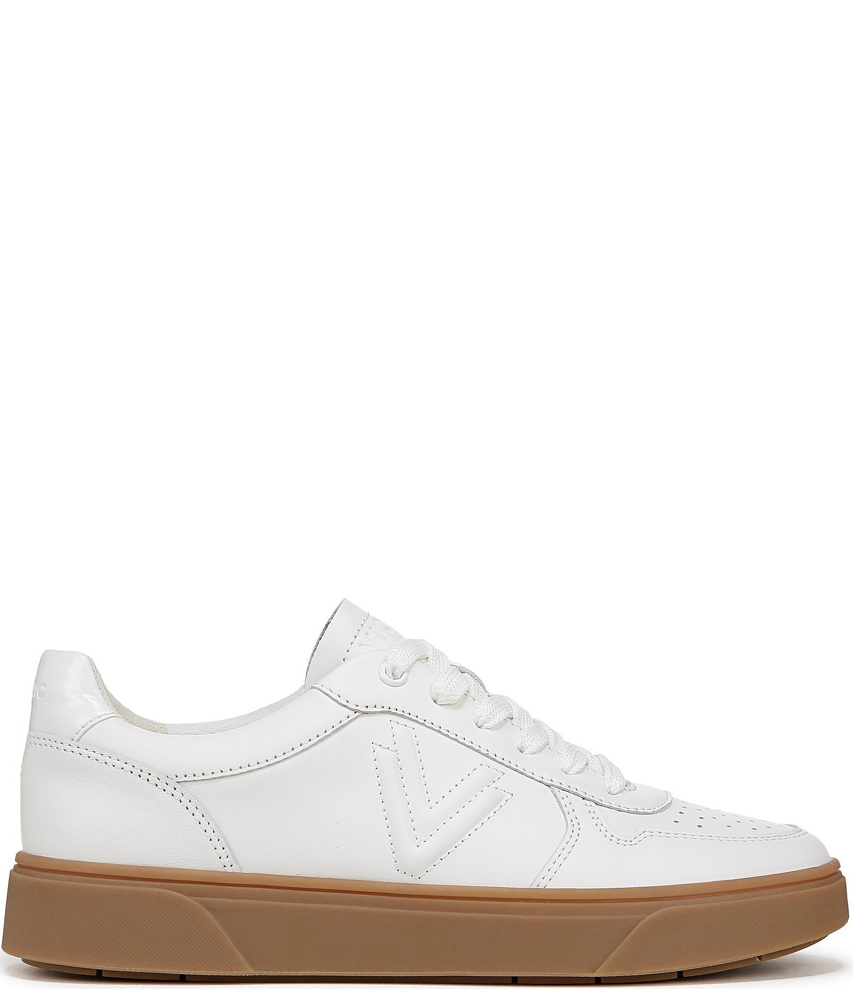 Vionic Kimmie Court Leather Gum Sole Sneakers