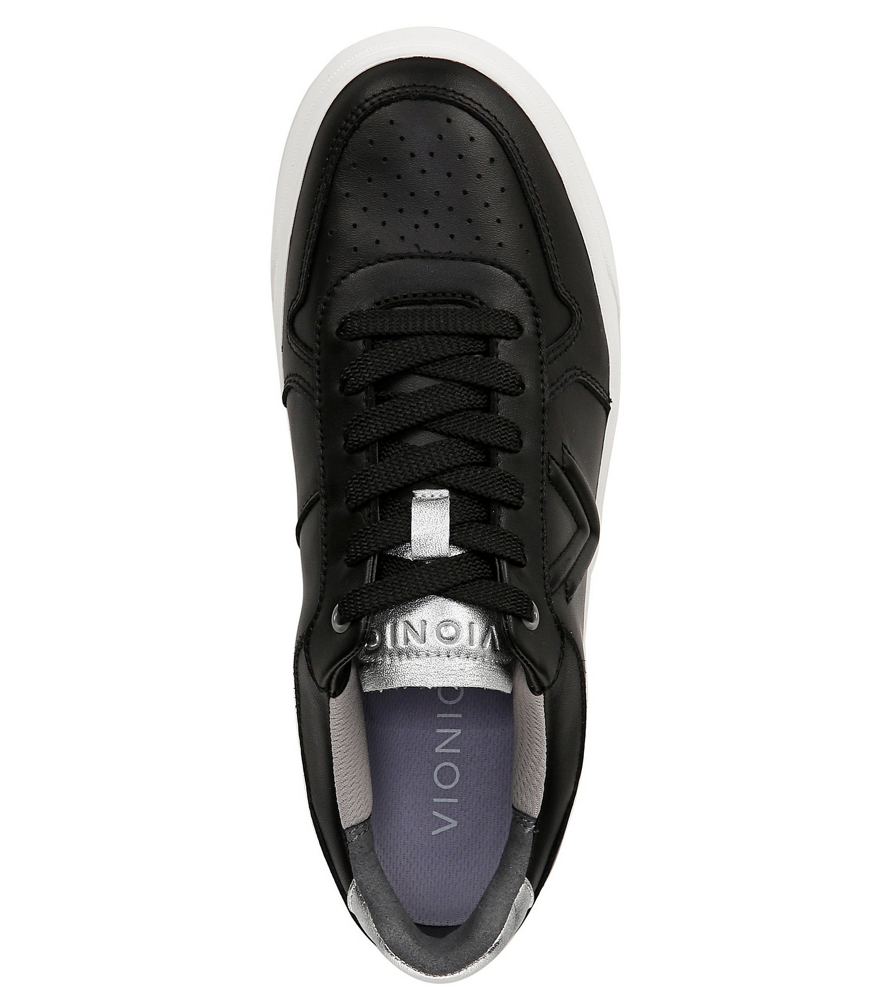 Vionic Kimmie Court Leather Logo Detail Sneakers