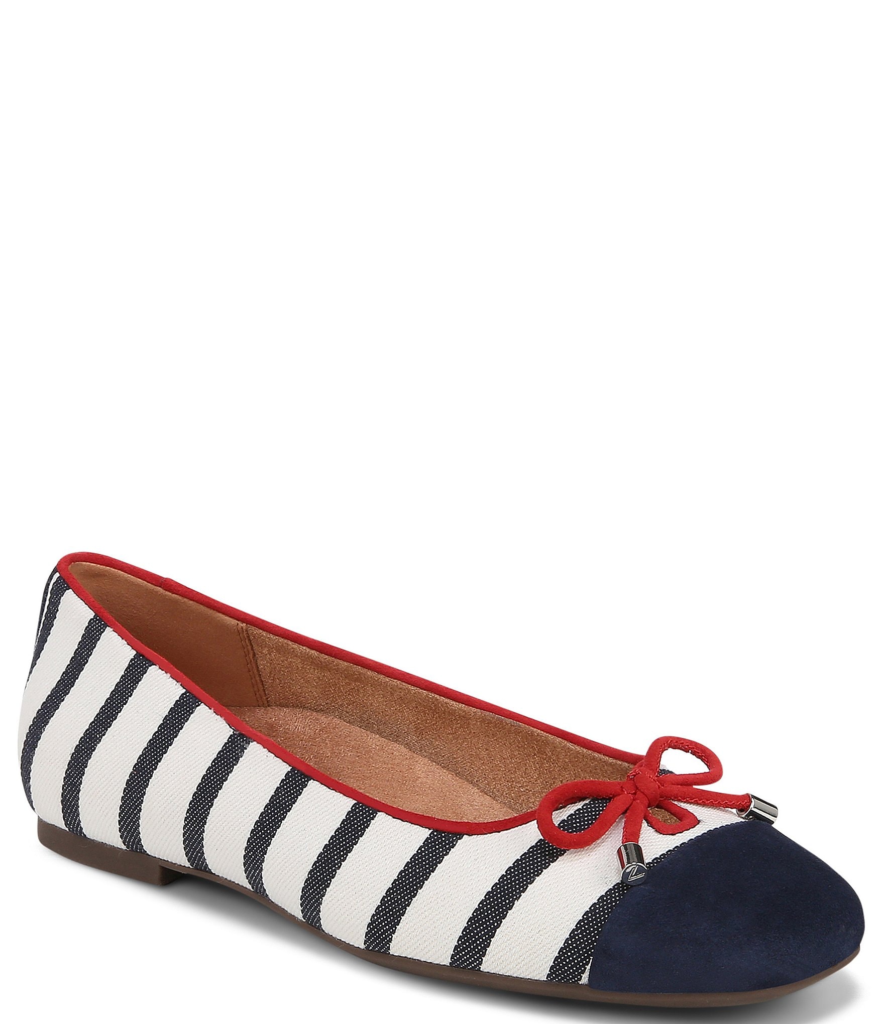 Striped flats best sale