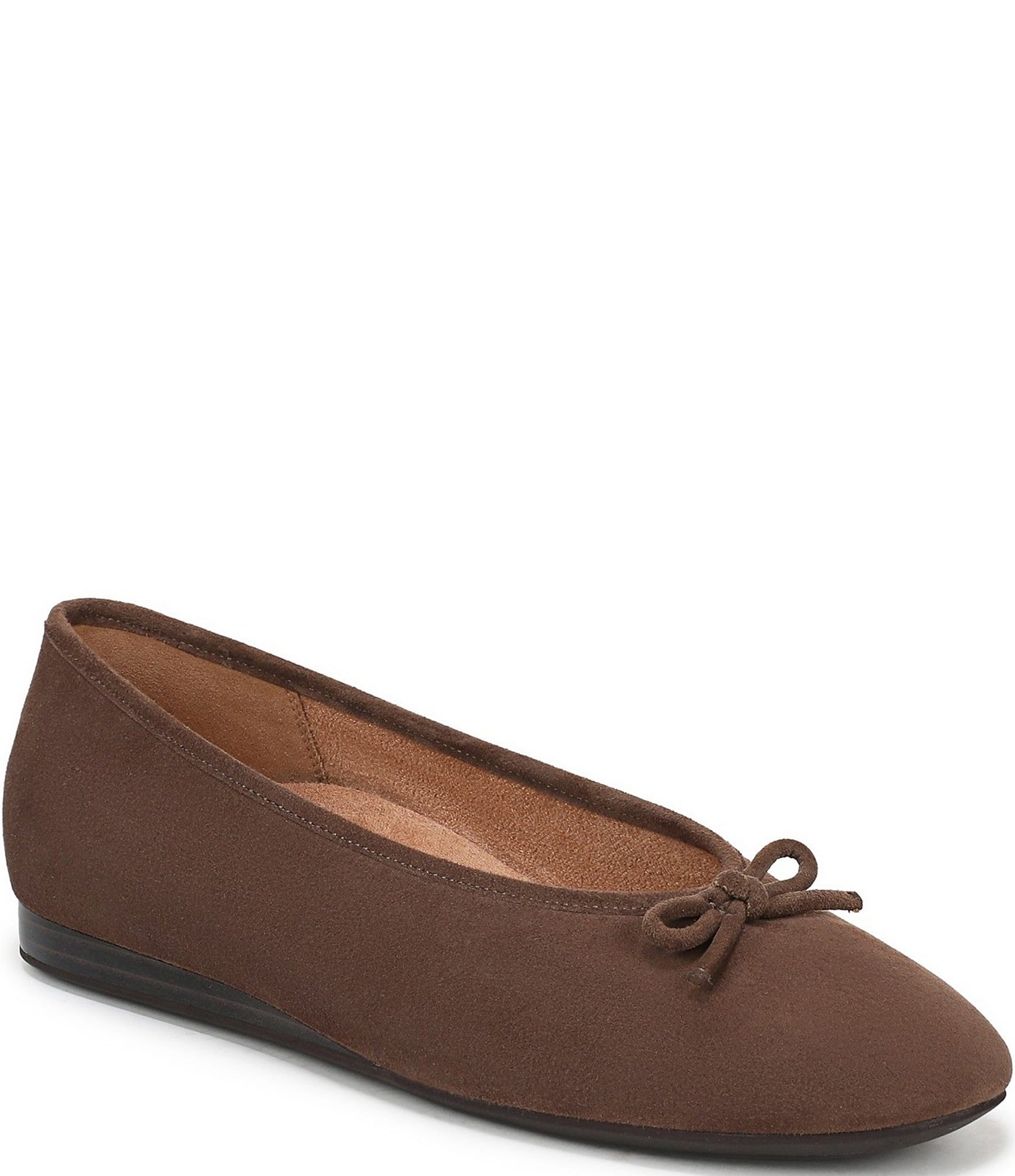 Vionic Larissa Suede Bow Detail Ballet Flats