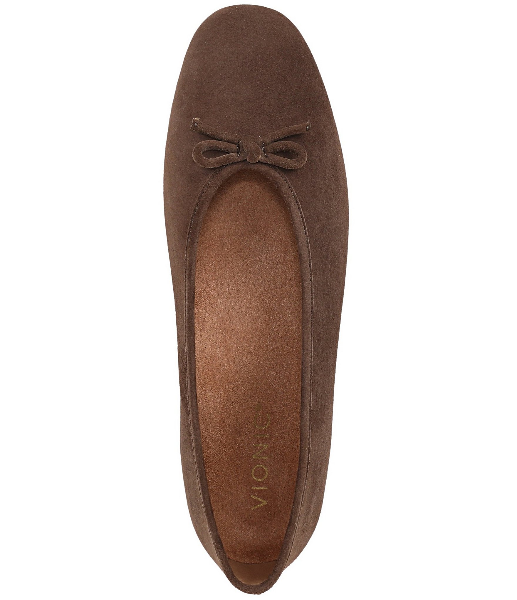 Vionic Larissa Suede Bow Detail Ballet Flats