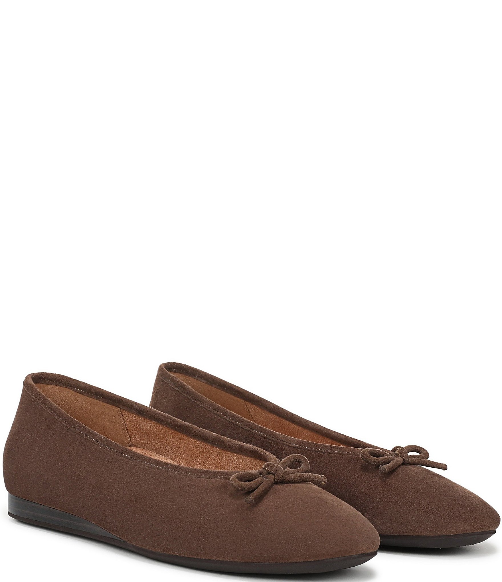 Vionic Larissa Suede Bow Detail Ballet Flats