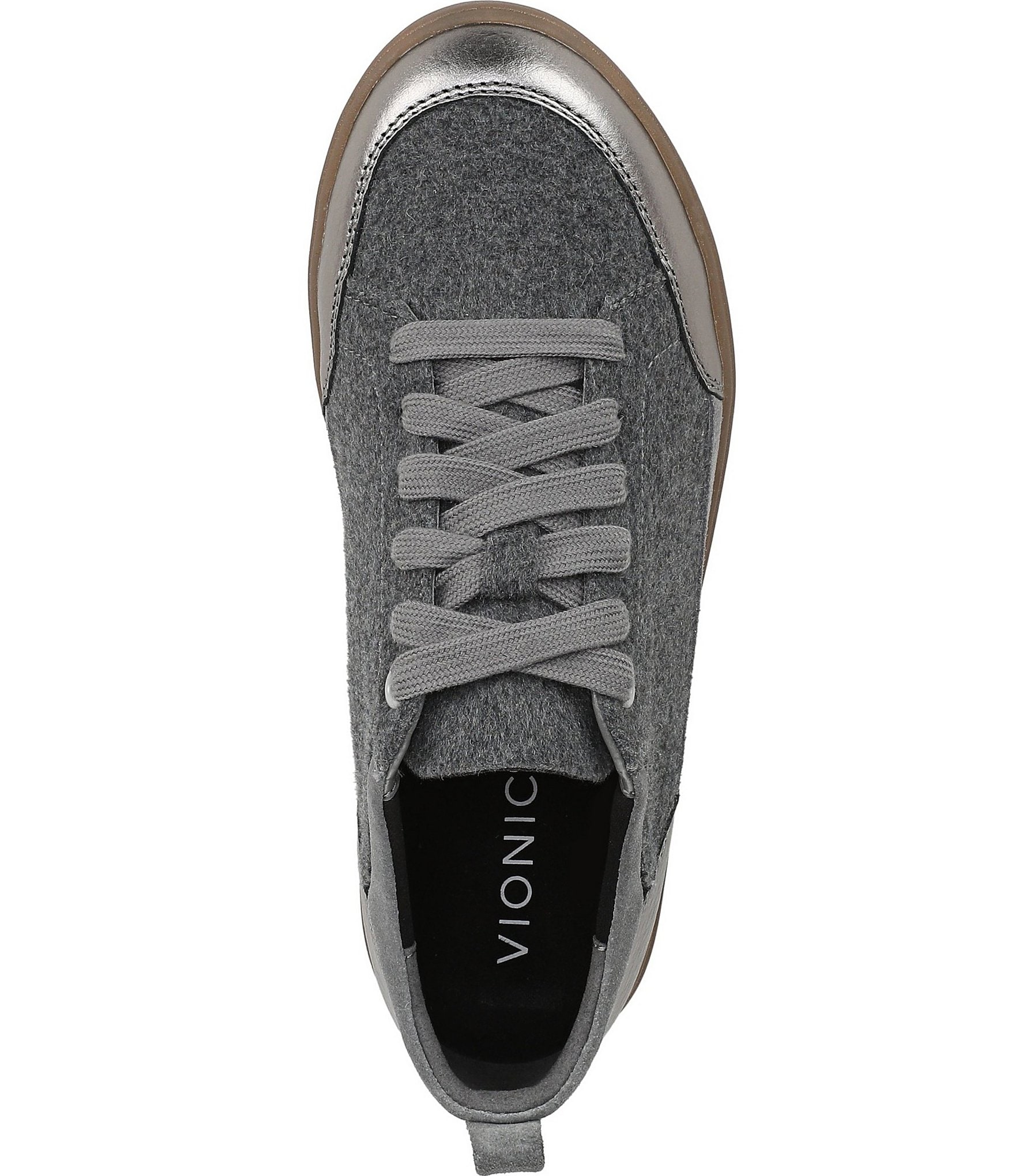 Vionic Larkspur Flannel Lace Up Sneakers
