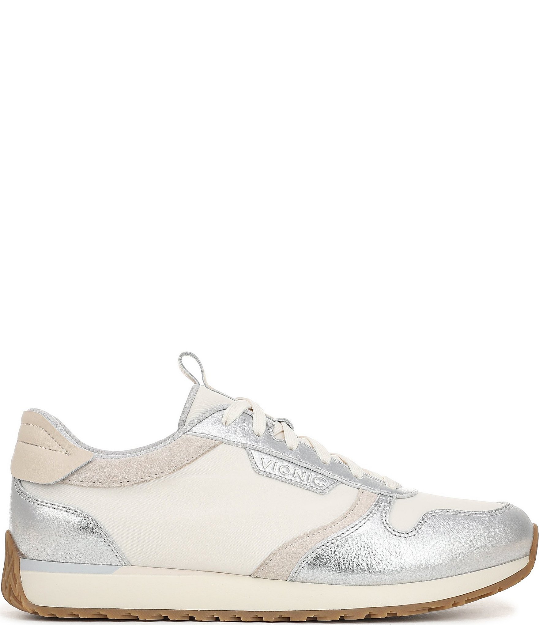 Vionic Monarch Court Inspired Mixed Material Lace Up Sneakers