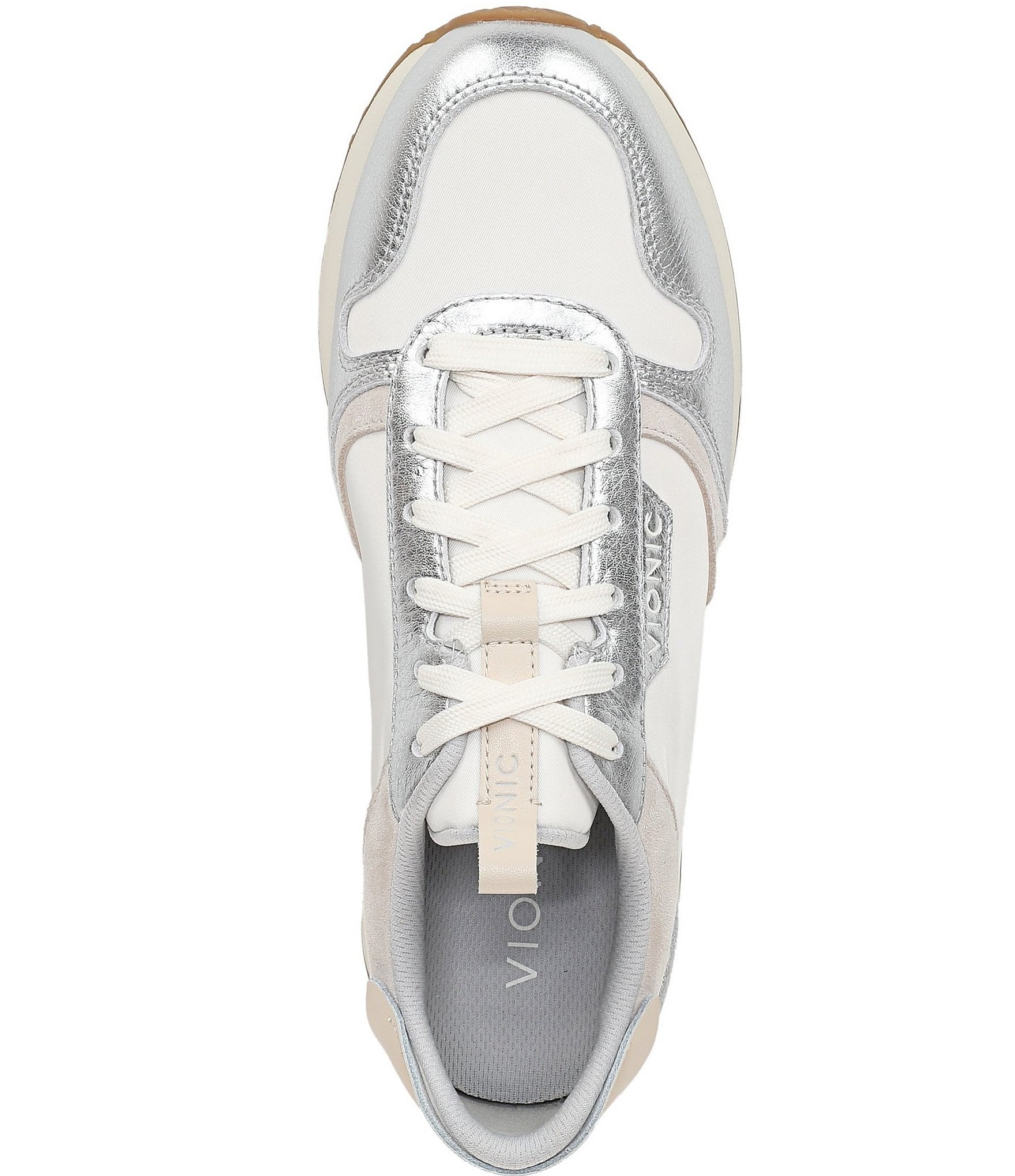 Vionic Monarch Court Inspired Mixed Material Lace Up Sneakers