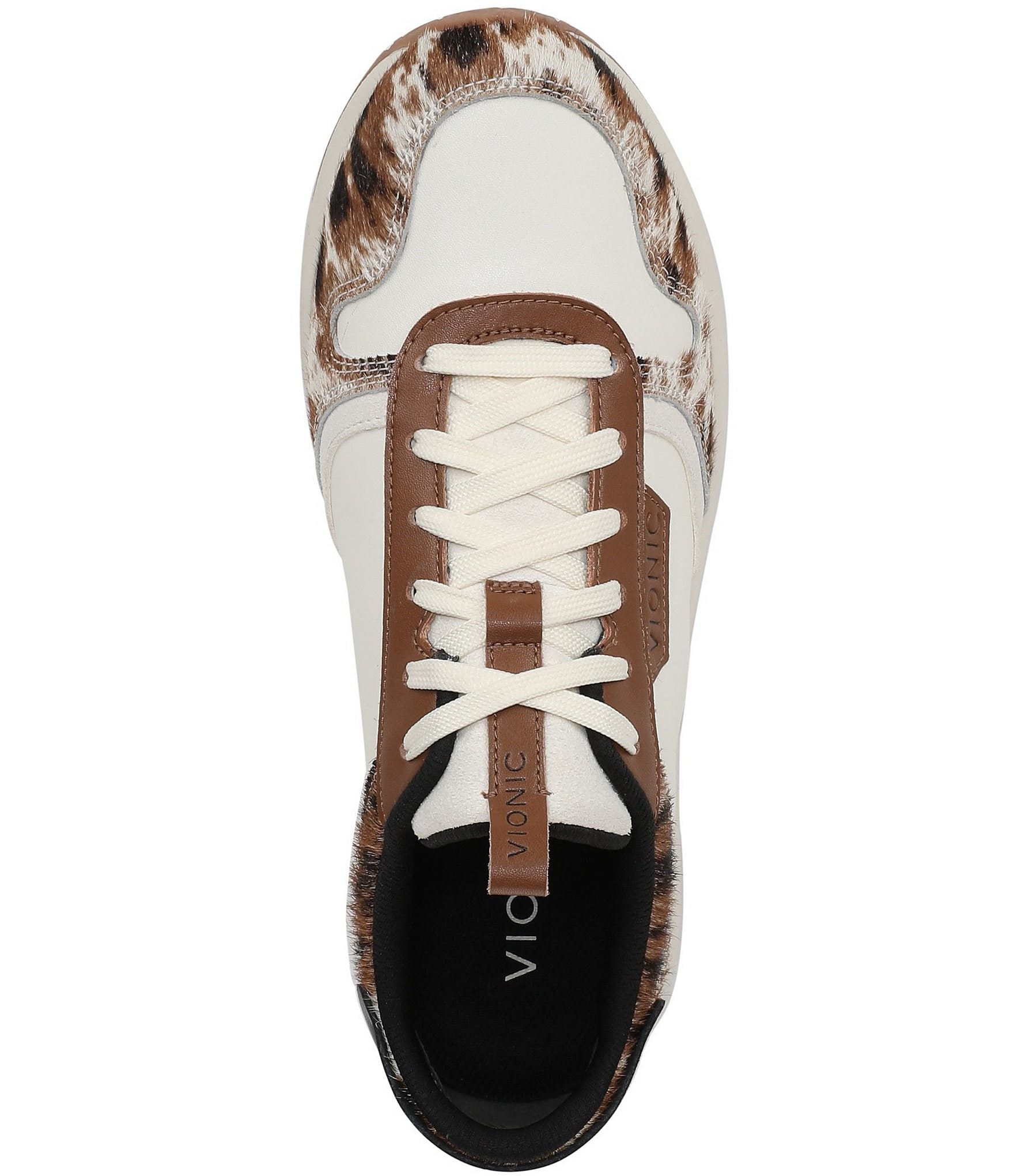 Vionic Monarch Cow Print Lace Up Sneakers