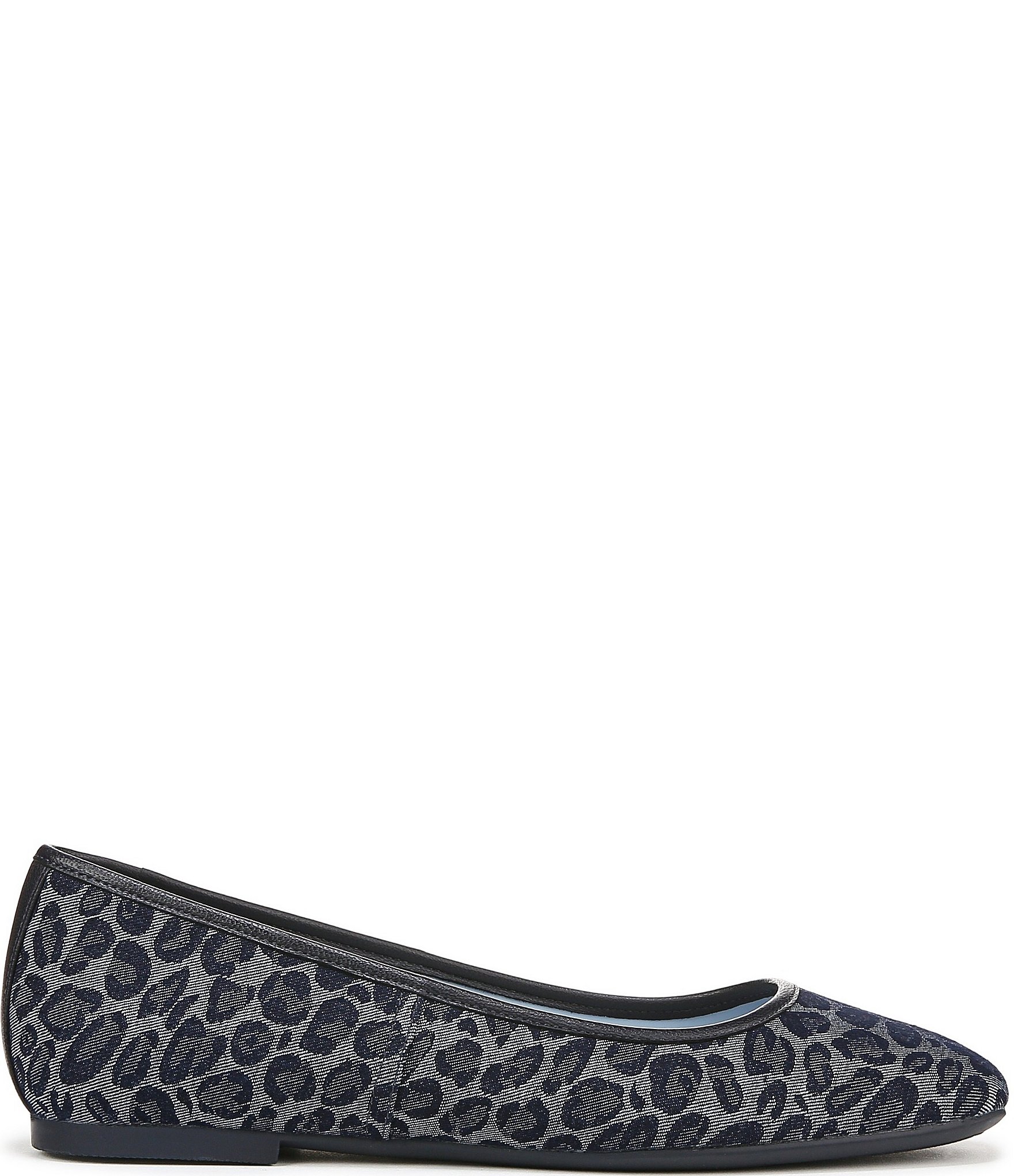 Vionic Orinda Leopard Pattern Denim Ballet Flats