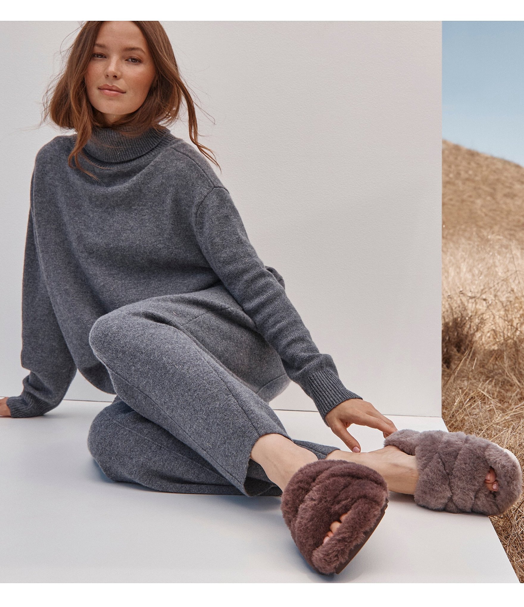 Vionic Peppa Faux Fur Slippers