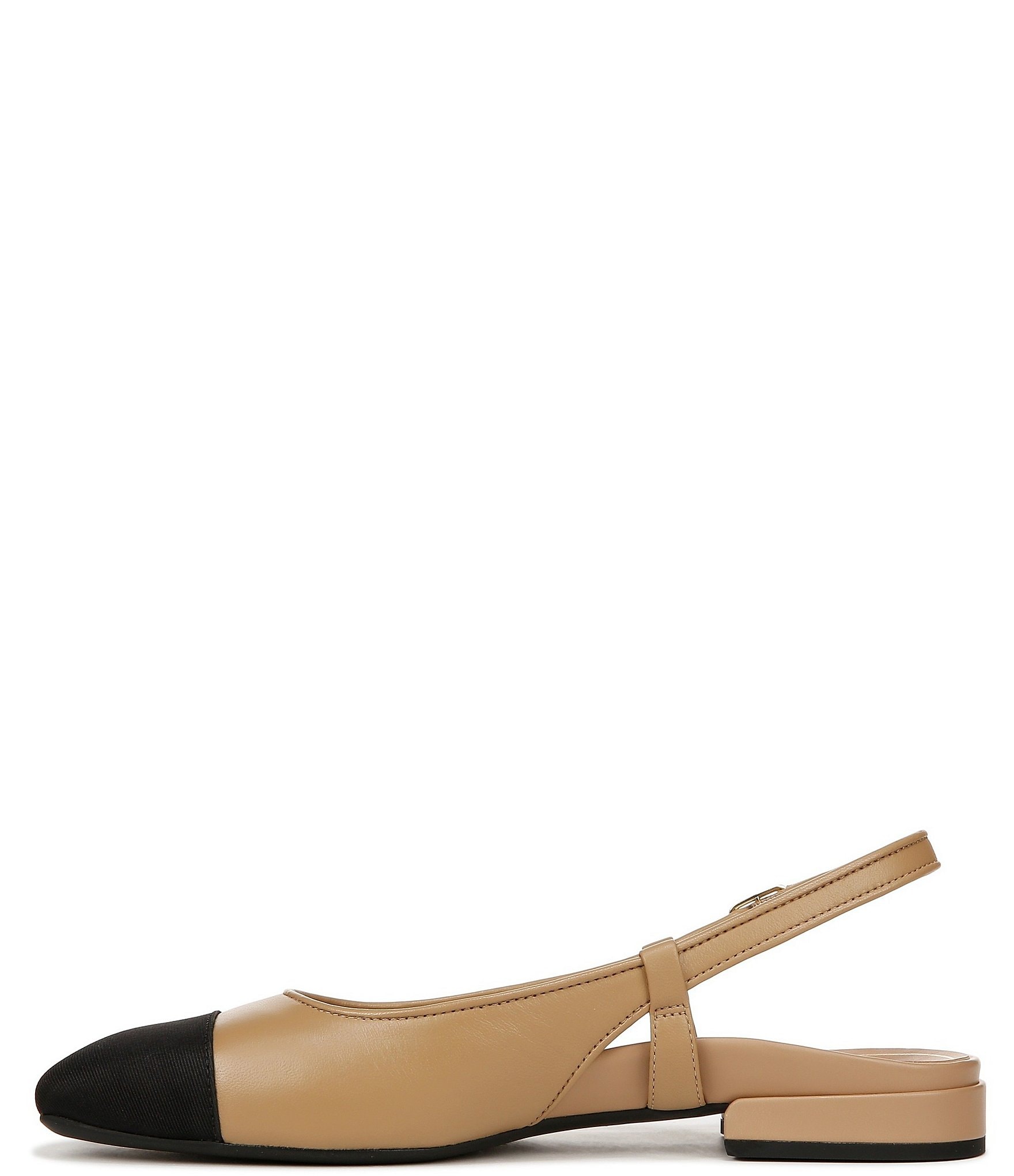 Vionic Petaluma Leather Slingback Cap Toe Flats