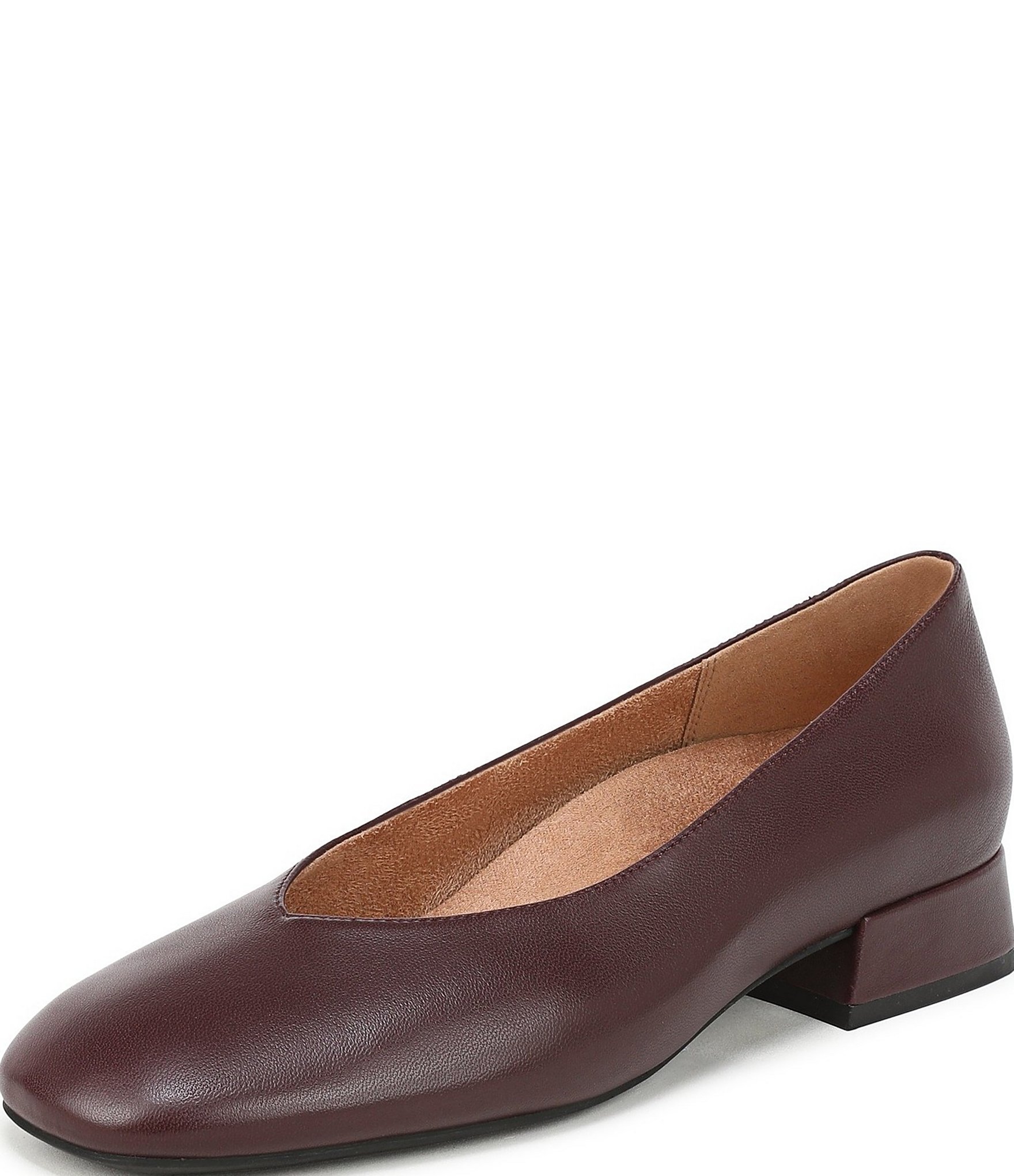 Vionic Petra Leather Low Heel Pumps