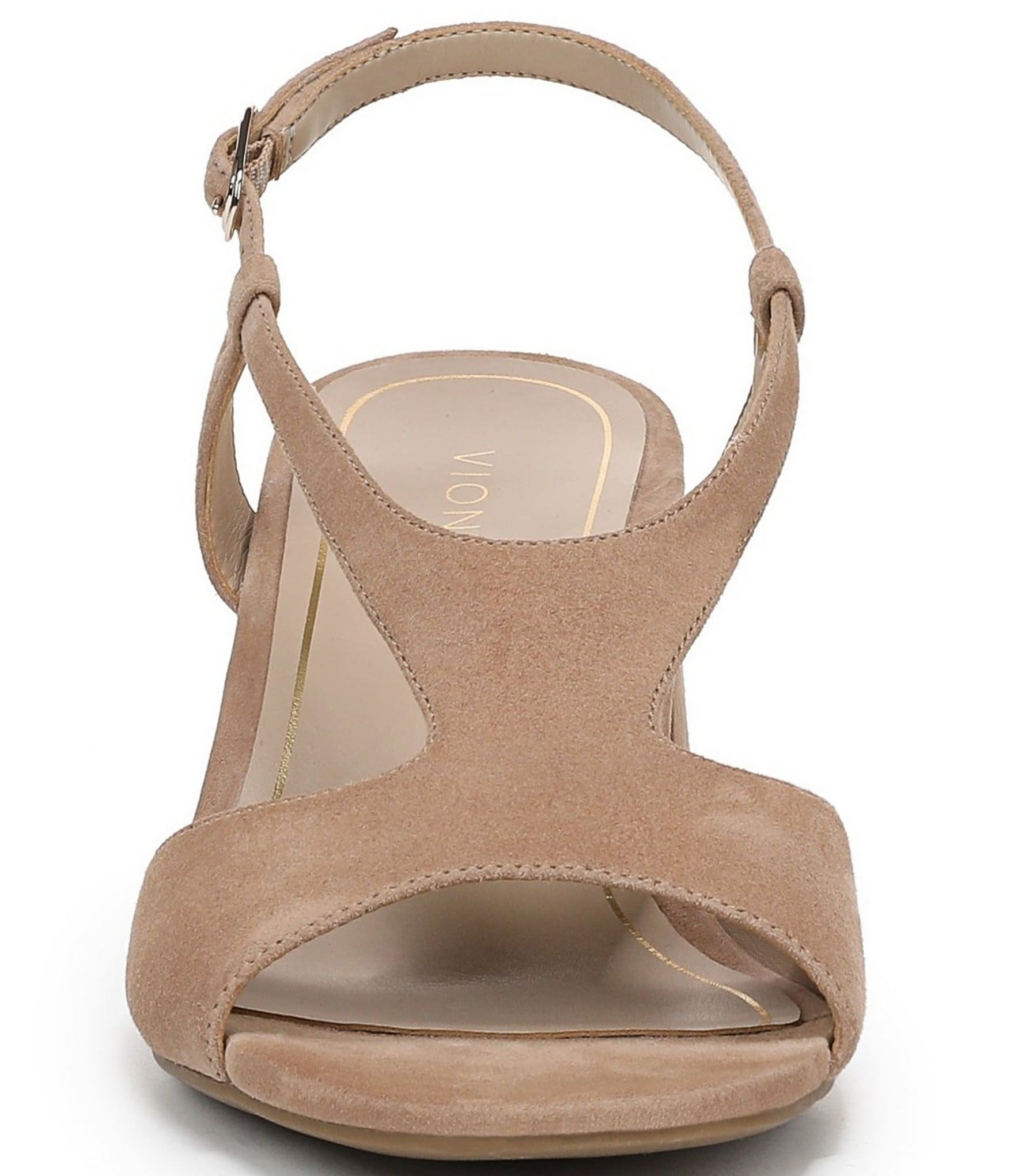 Vionic Raquel Suede Block Heel Dress Sandals