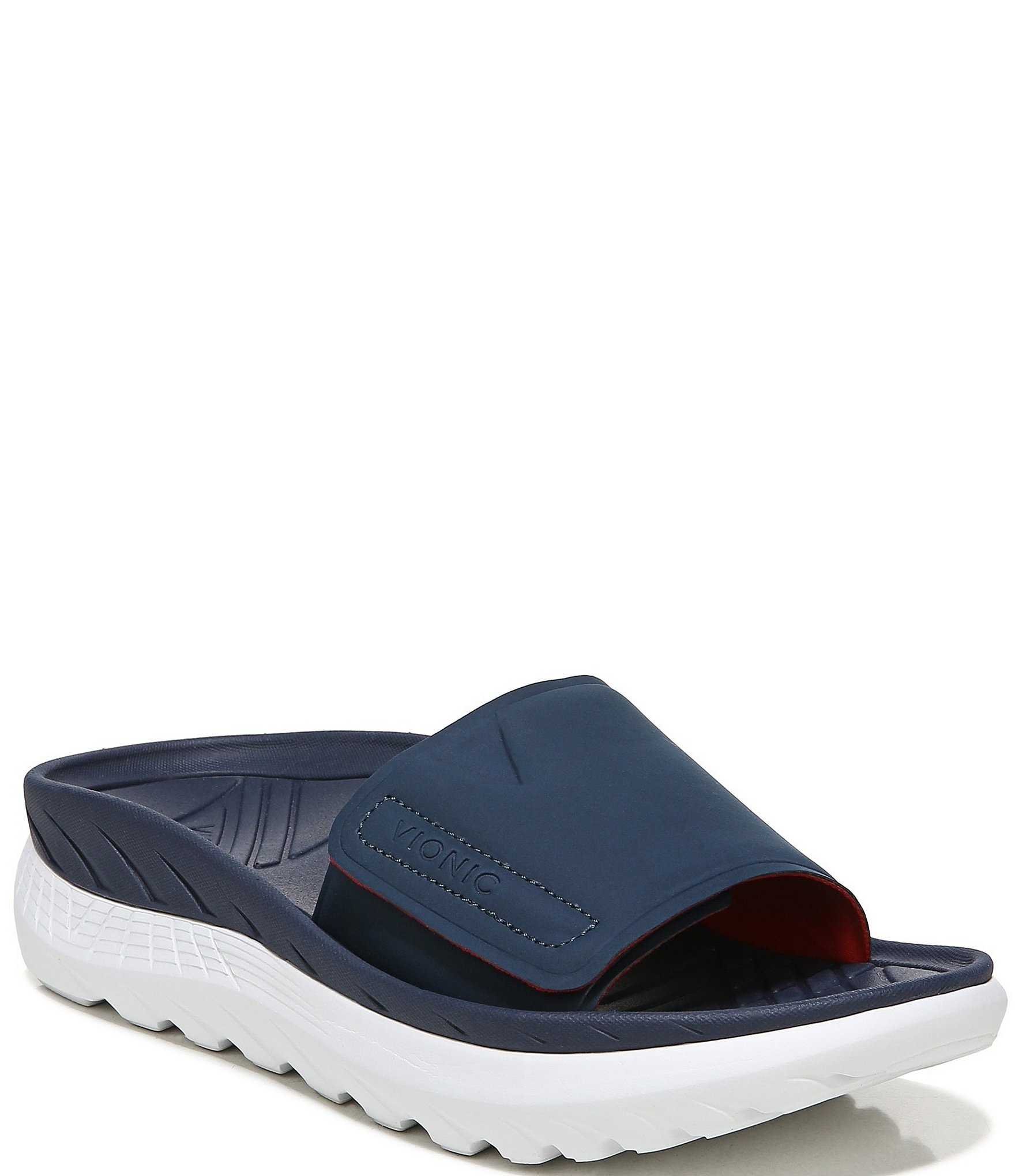 Womens navy hot sale blue slides