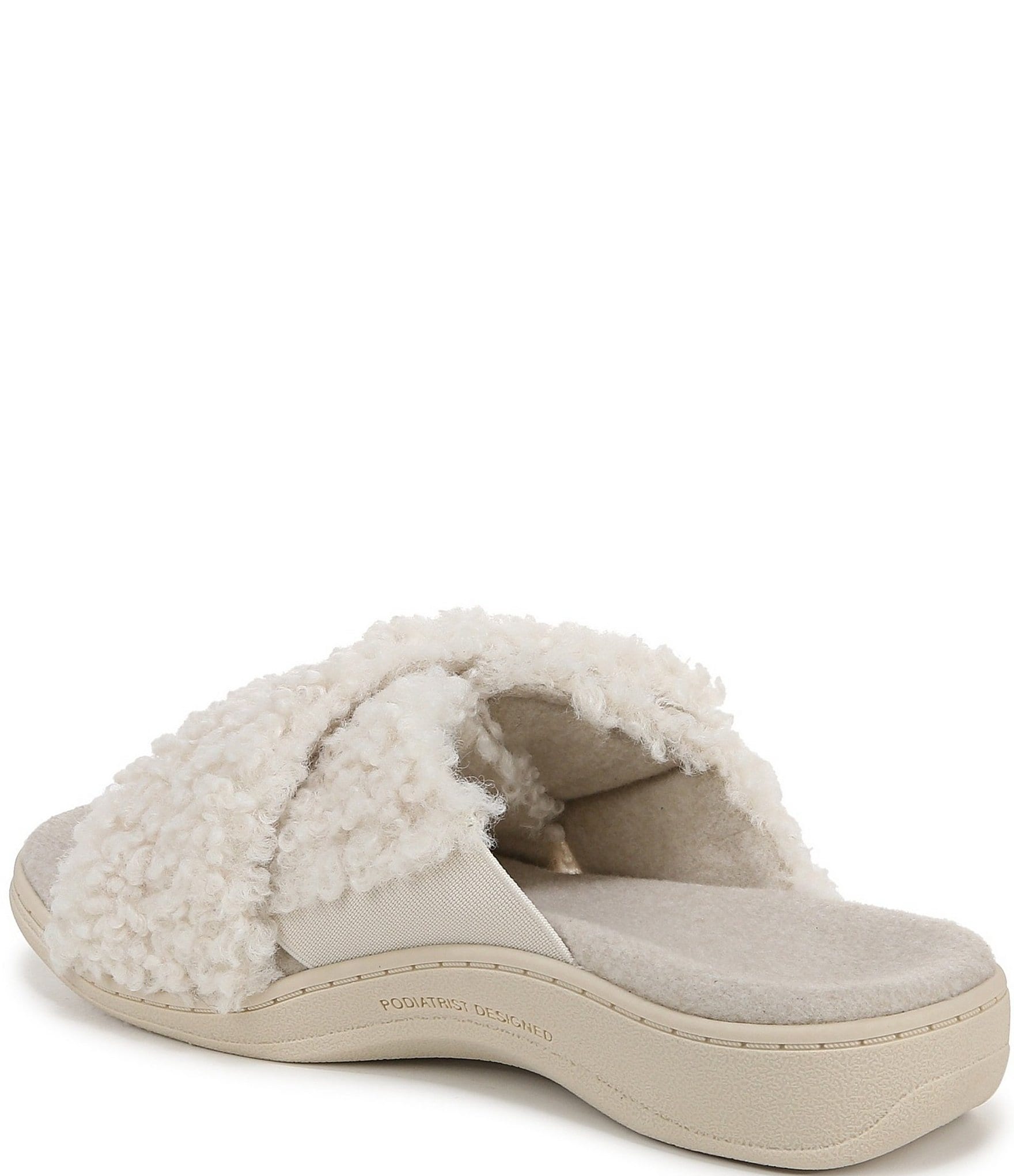 Vionic Relax Faux Shearling Slide Slippers