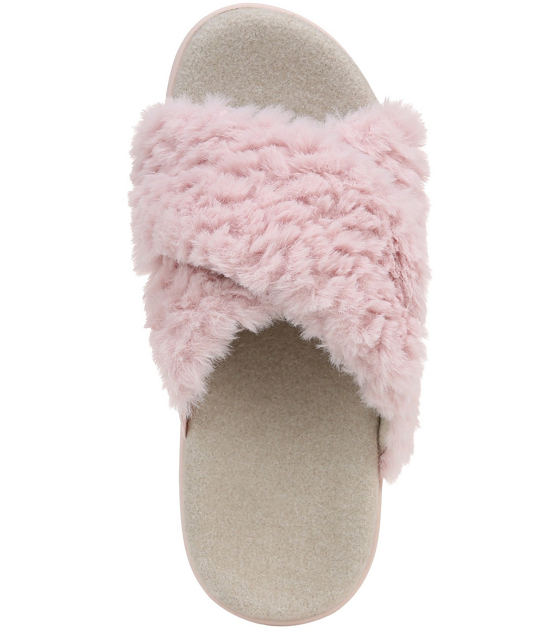 Vionic Relax II Chevron Faux Fur Slide Slippers