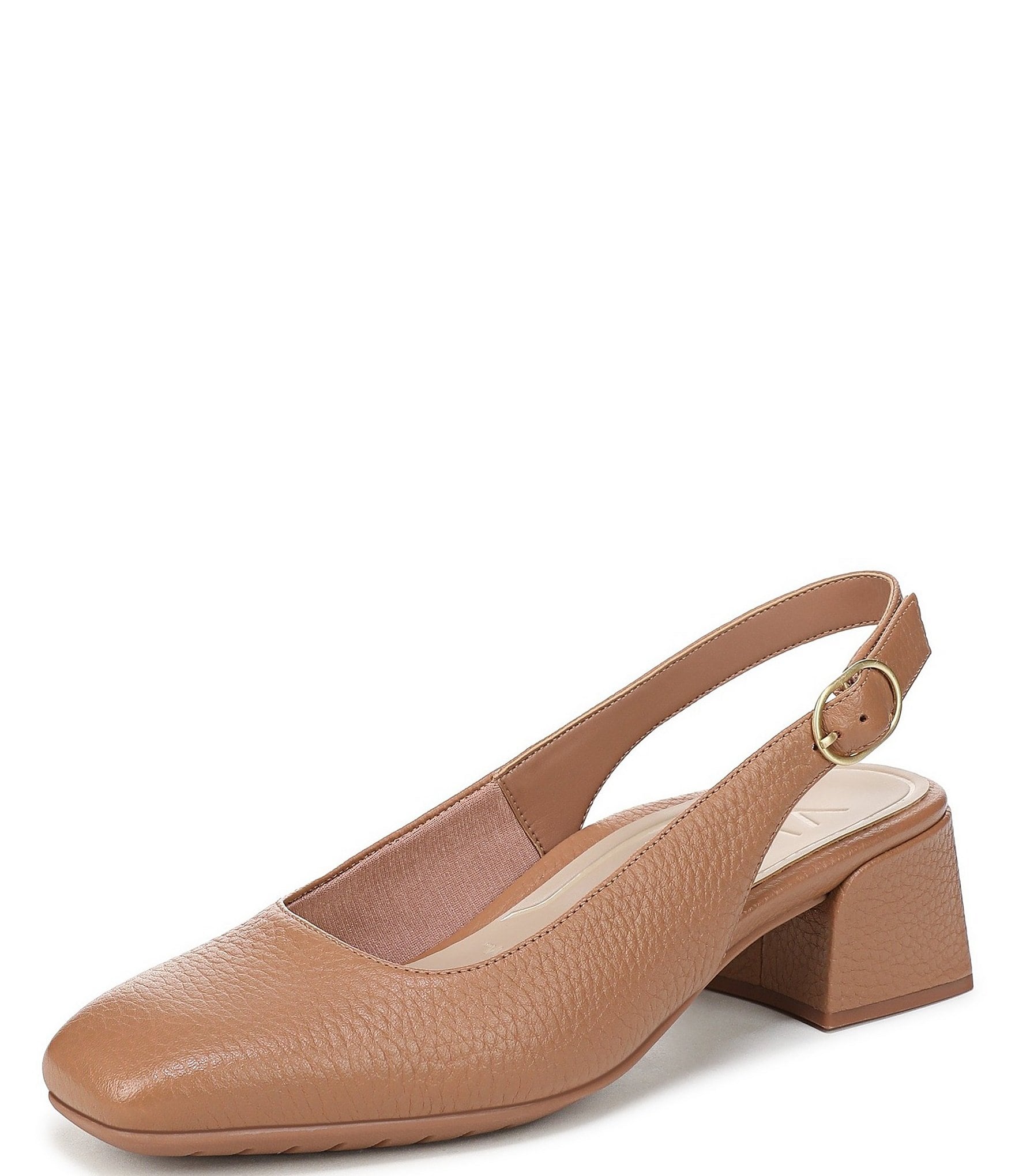 Vionic Reyes Leather Slingback Pumps