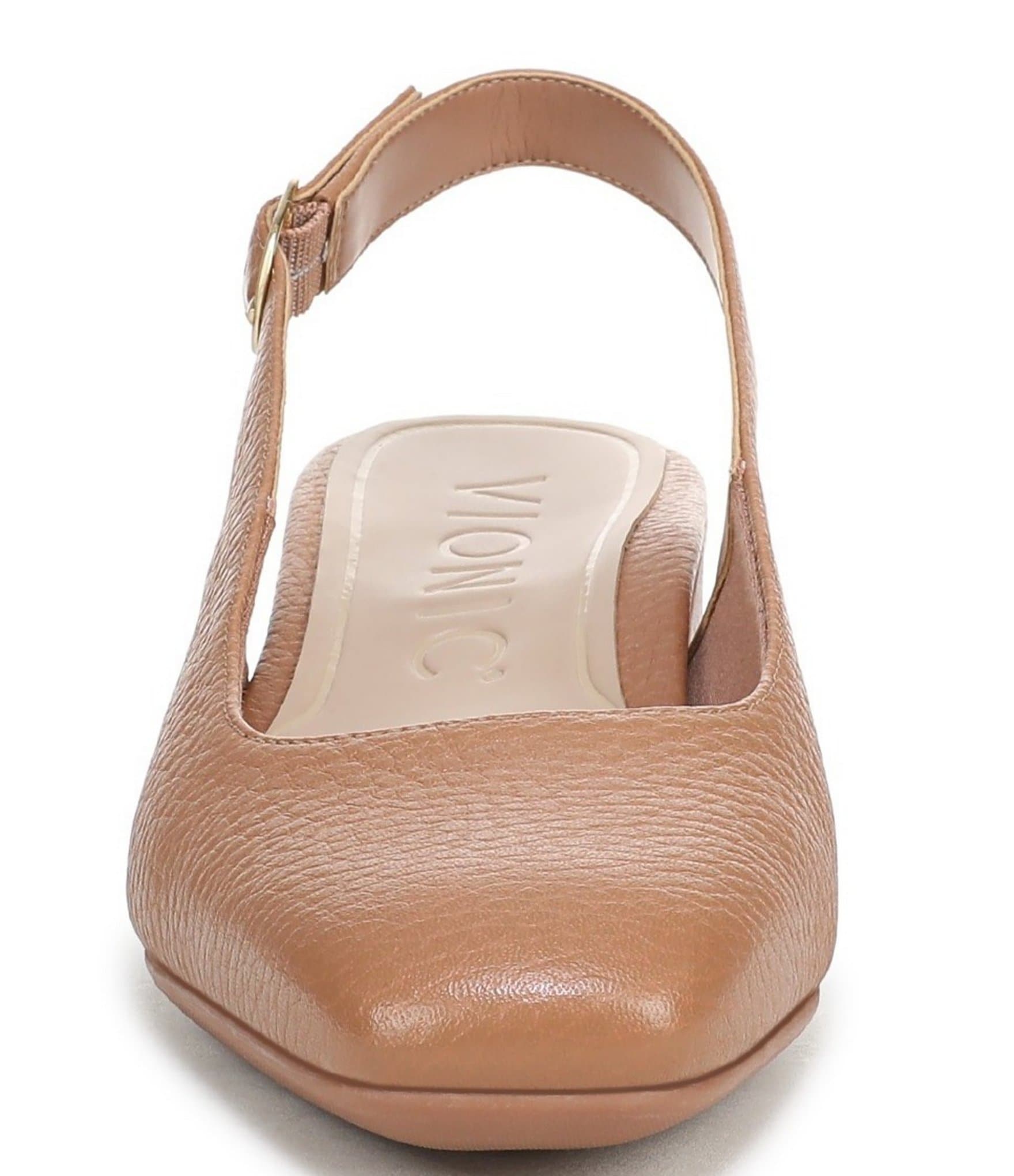 Vionic Reyes Leather Slingback Pumps