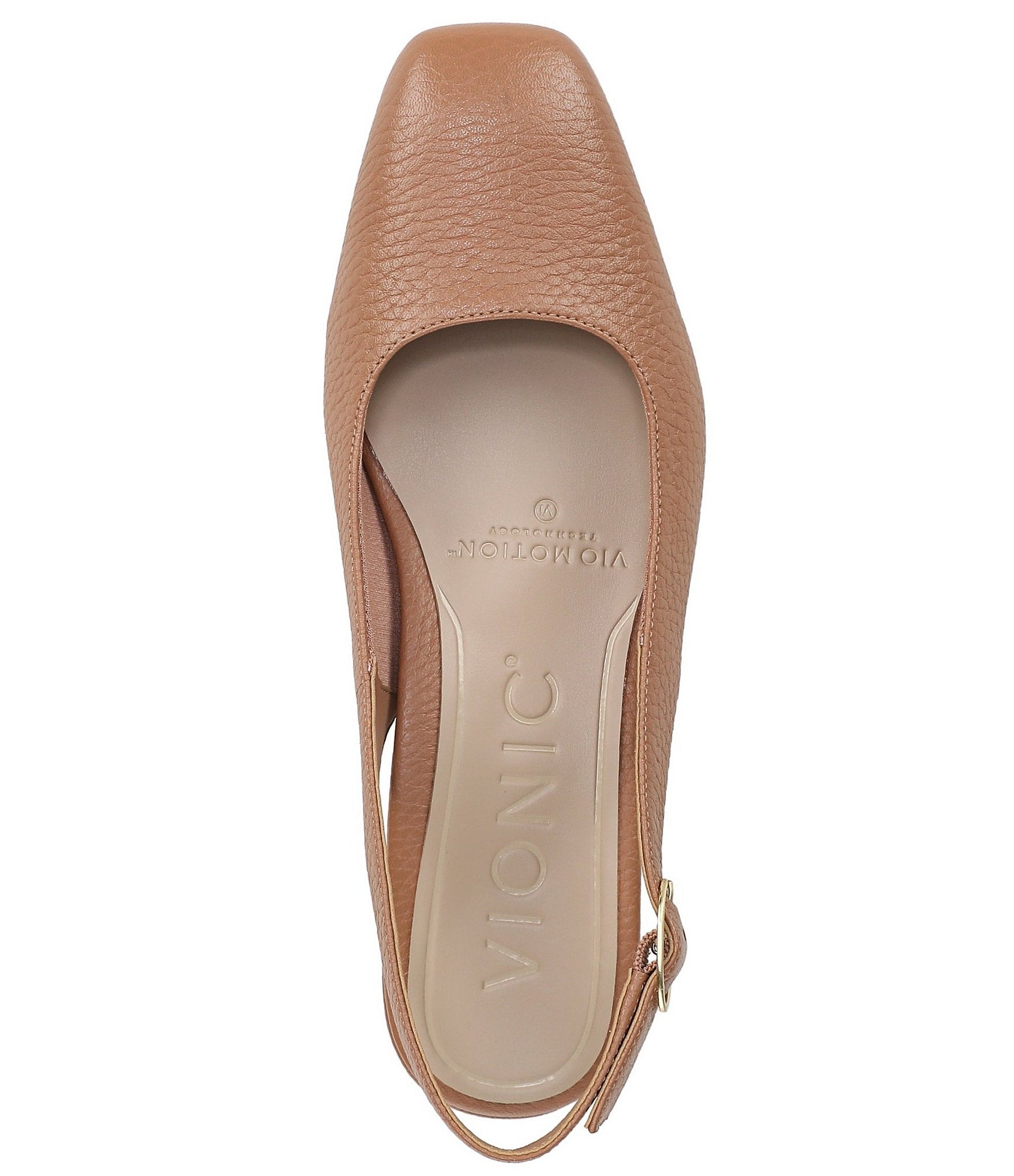 Vionic Reyes Leather Slingback Pumps