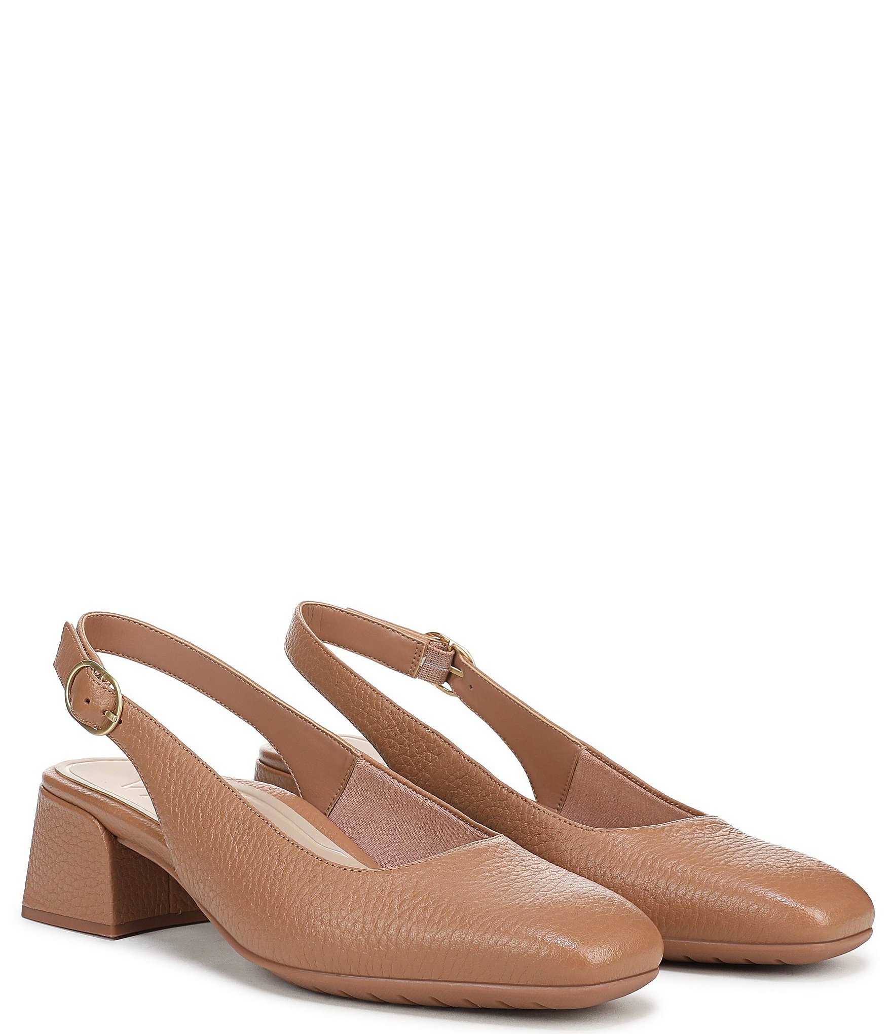 Vionic Reyes Leather Slingback Pumps