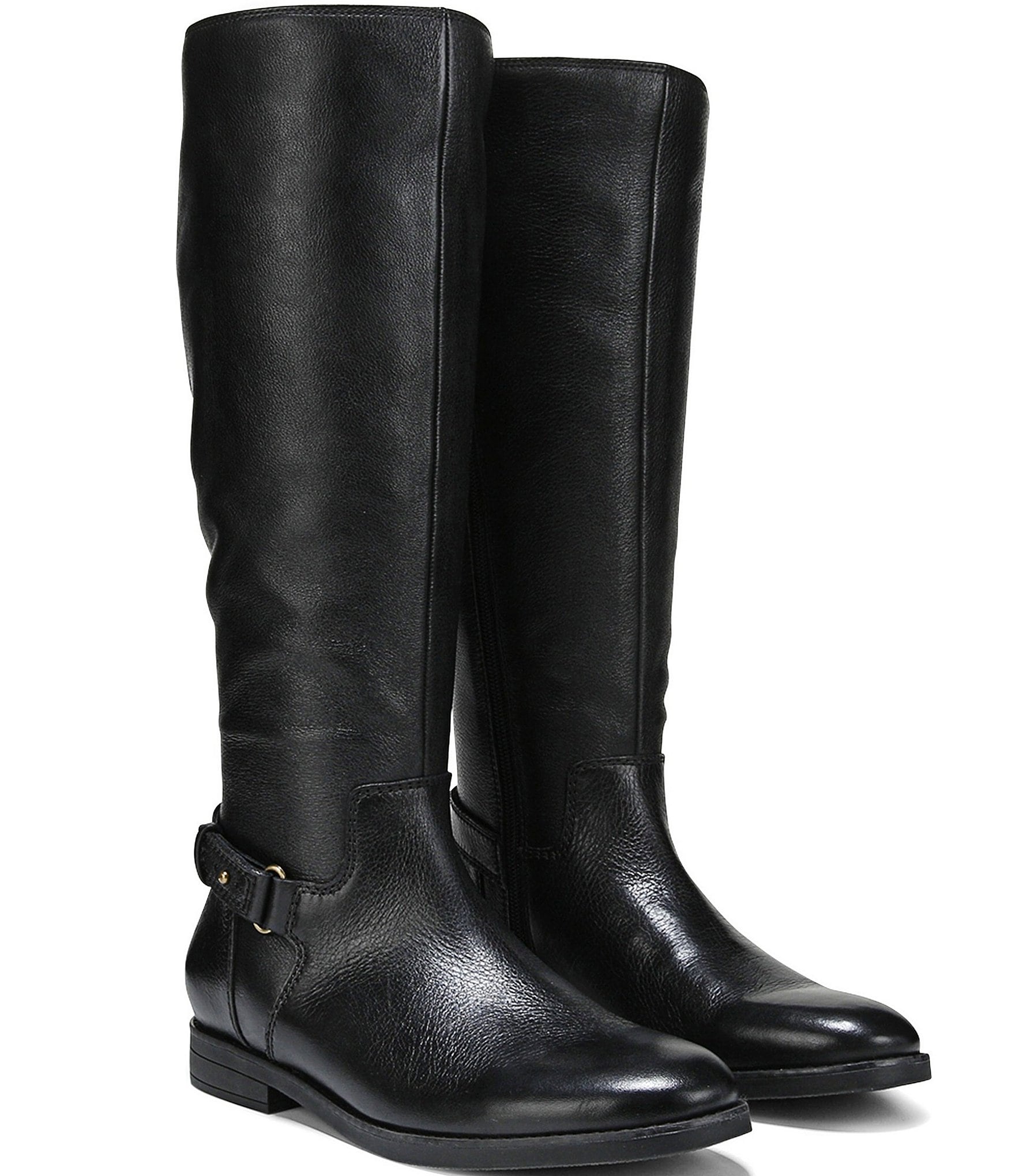 Vionic Rochelle Leather Buckle Strap Tall Boots