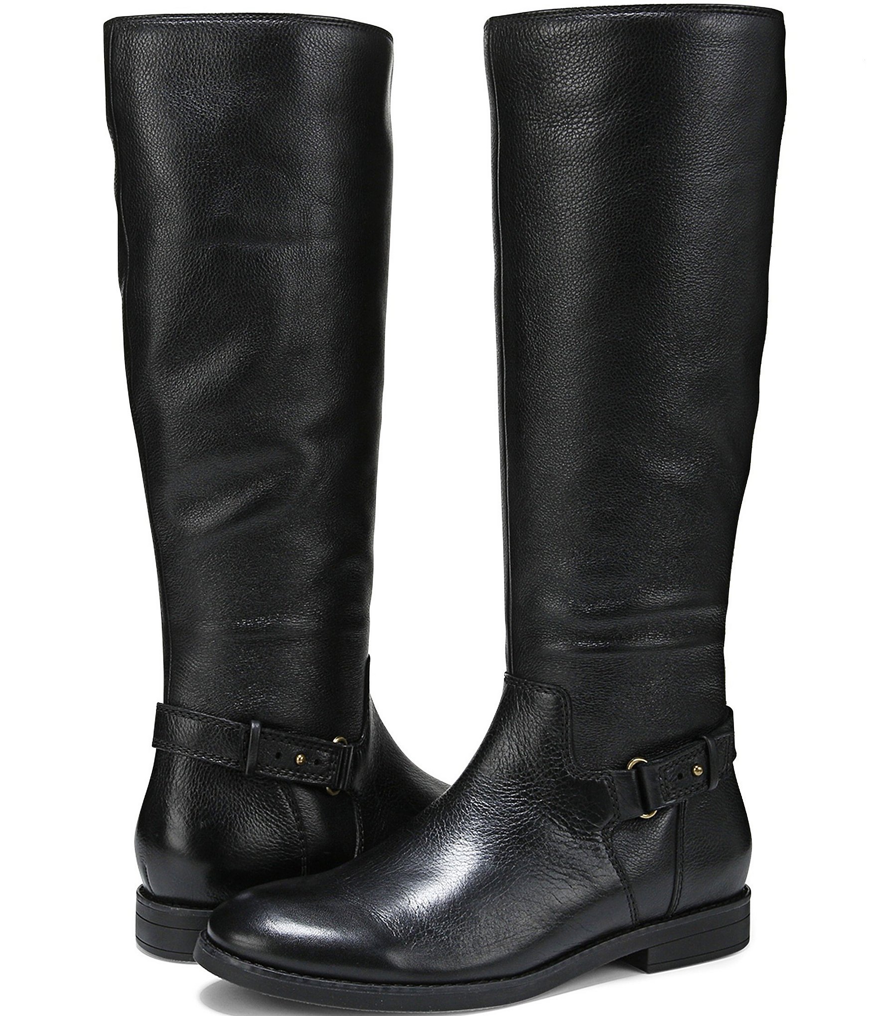 Vionic Rochelle Leather Buckle Strap Tall Boots