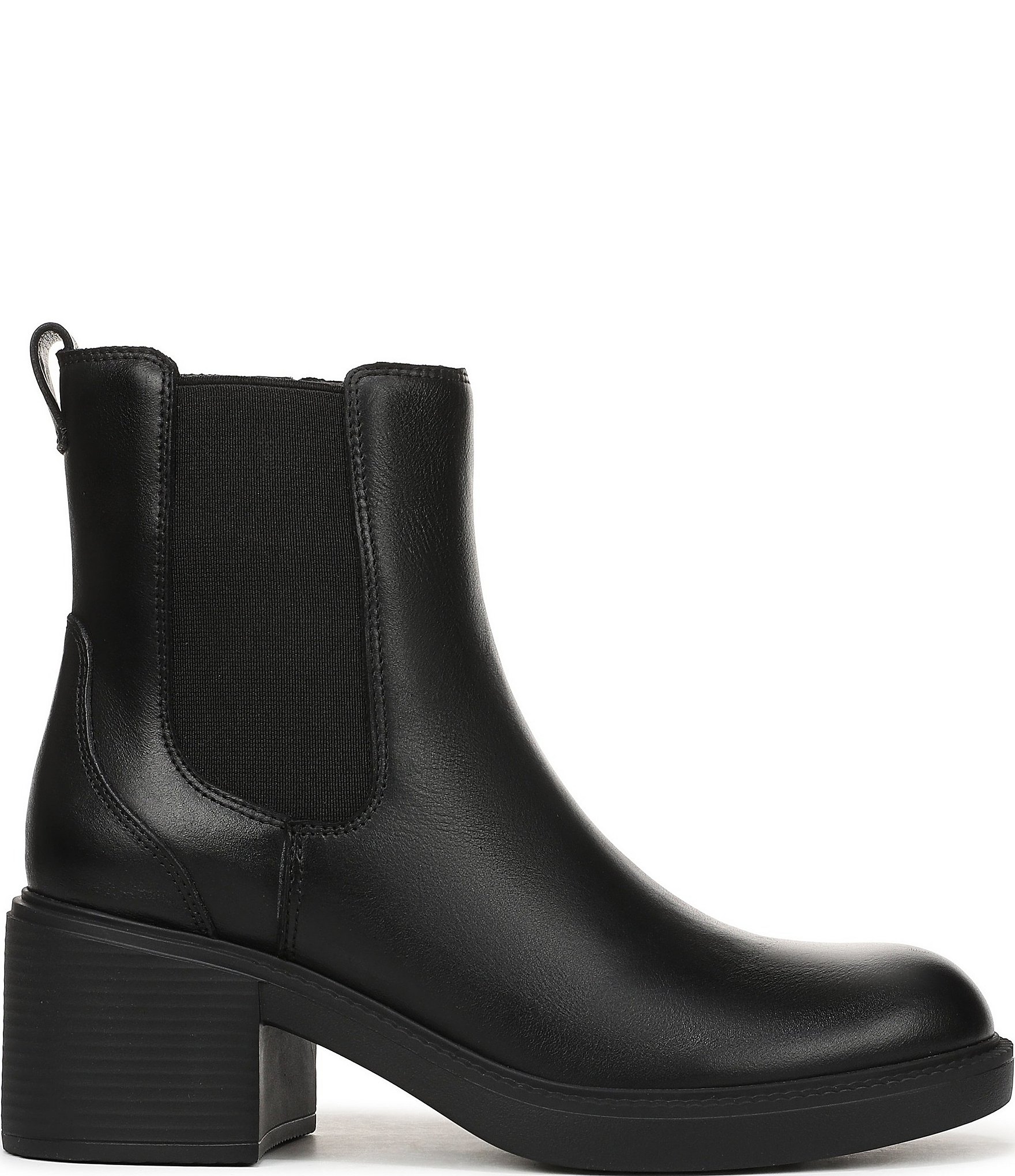 Vionic Tallulah Leather Block Heel Booties
